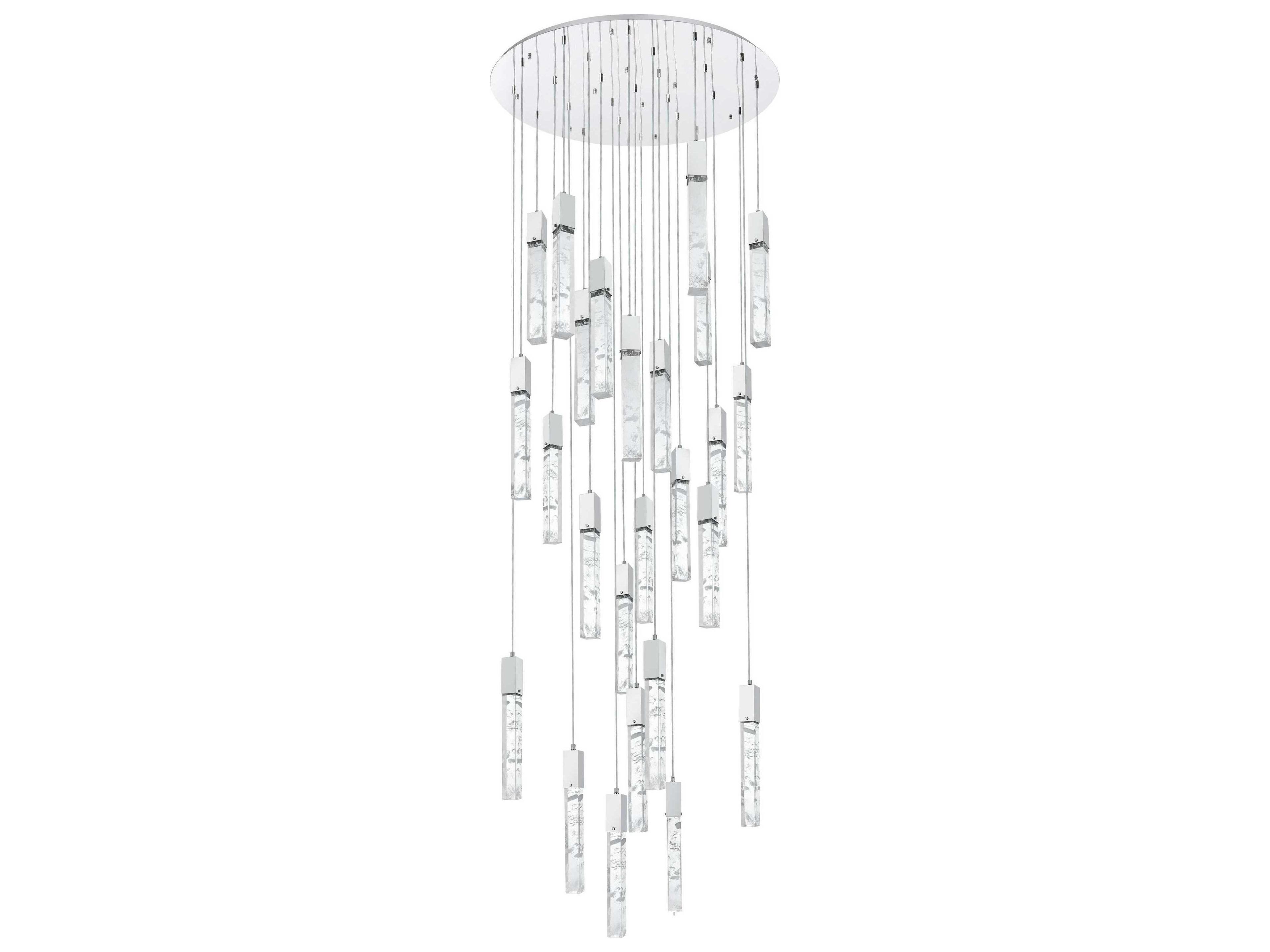 Elegant Lighting Aurora 25-Light Chrome Linear Pendant