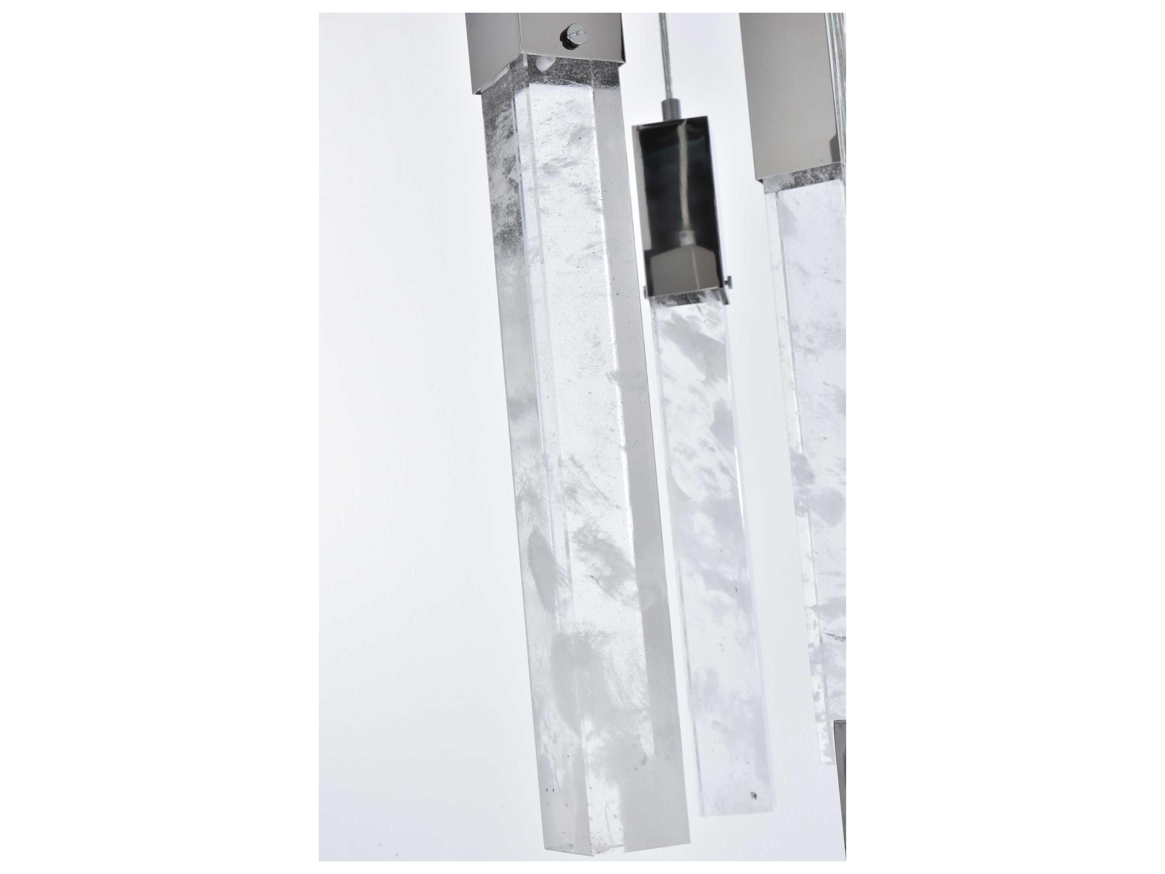 Elegant Lighting Aurora 25-Light Chrome Linear Pendant