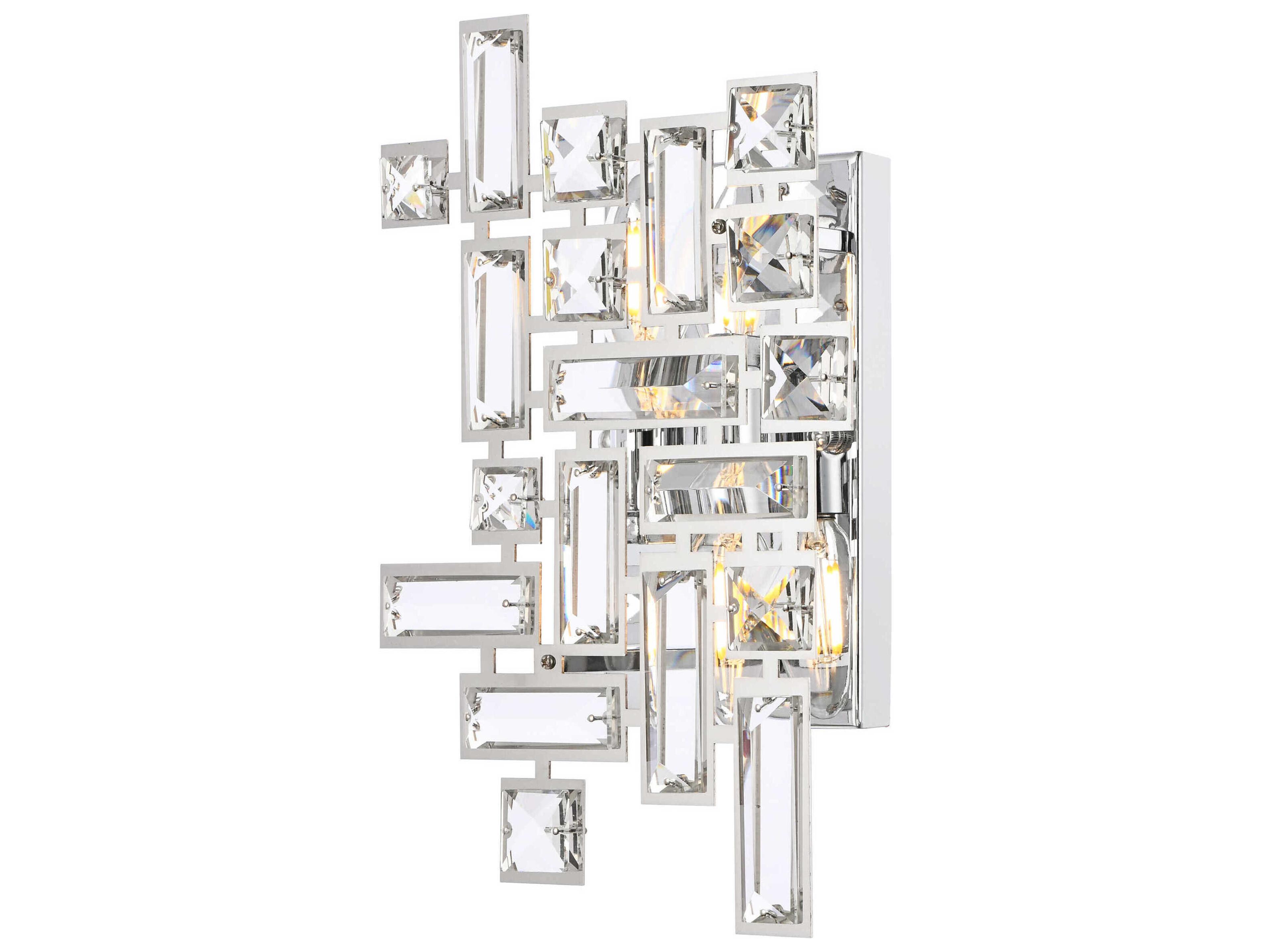 Picasso 2-Light Chrome Crystal Wall Sconce