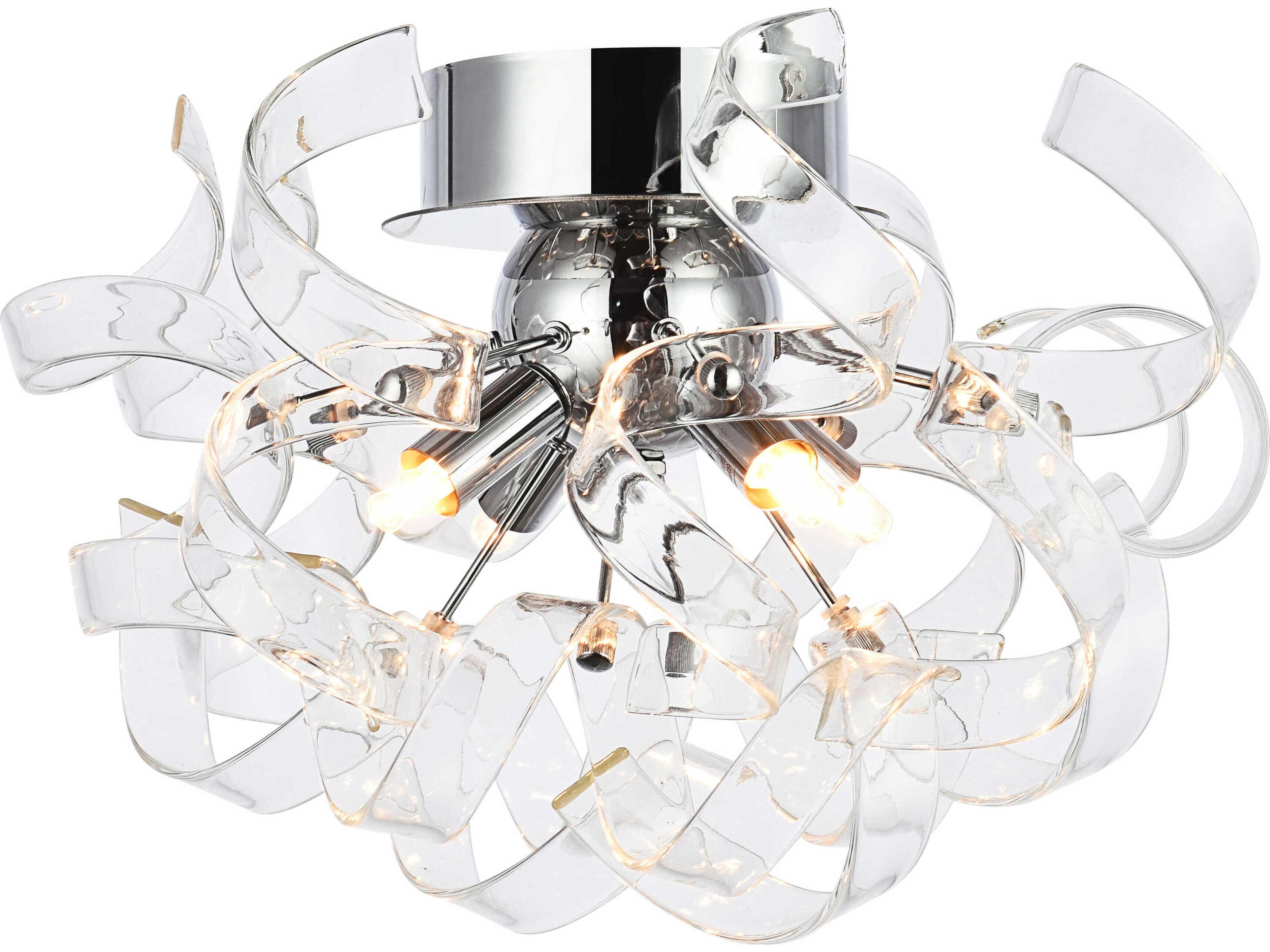 Ritz 4-Light Chrome Flush Mount
