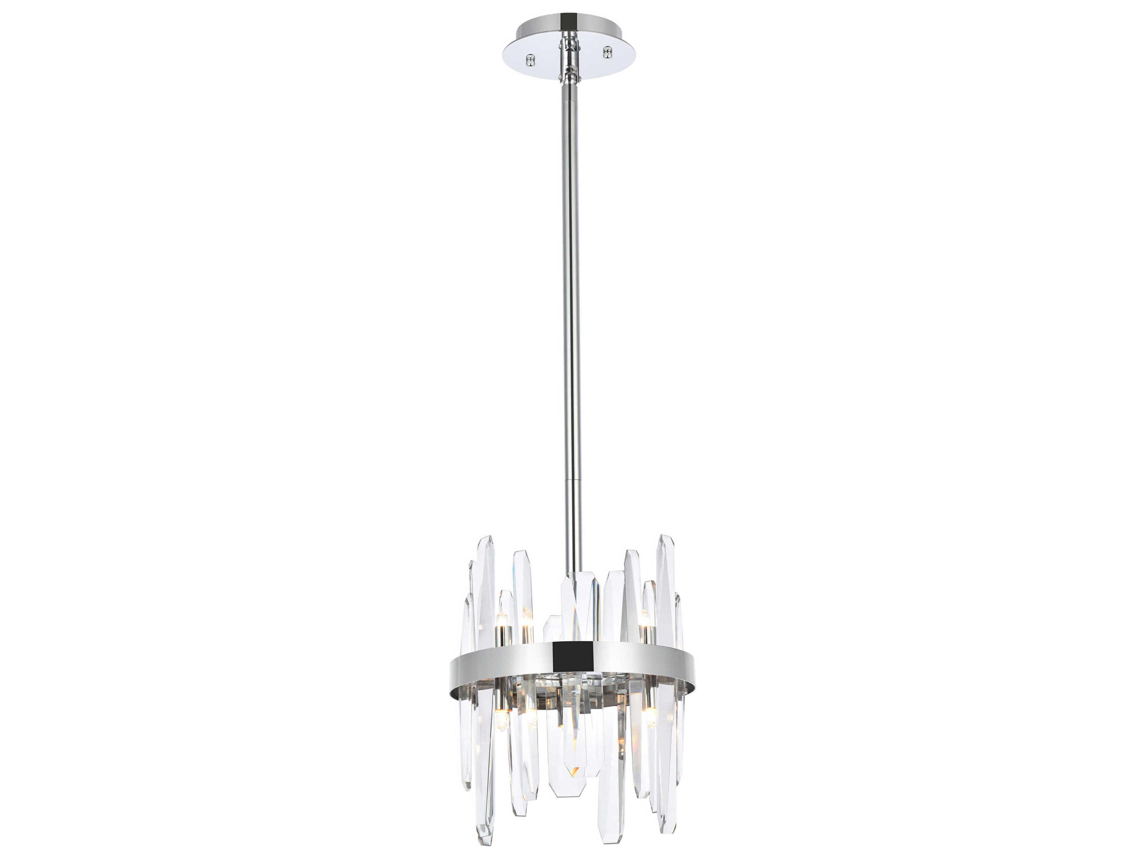 Serena 6-Light Chrome Crystal Linear Mini Pendant