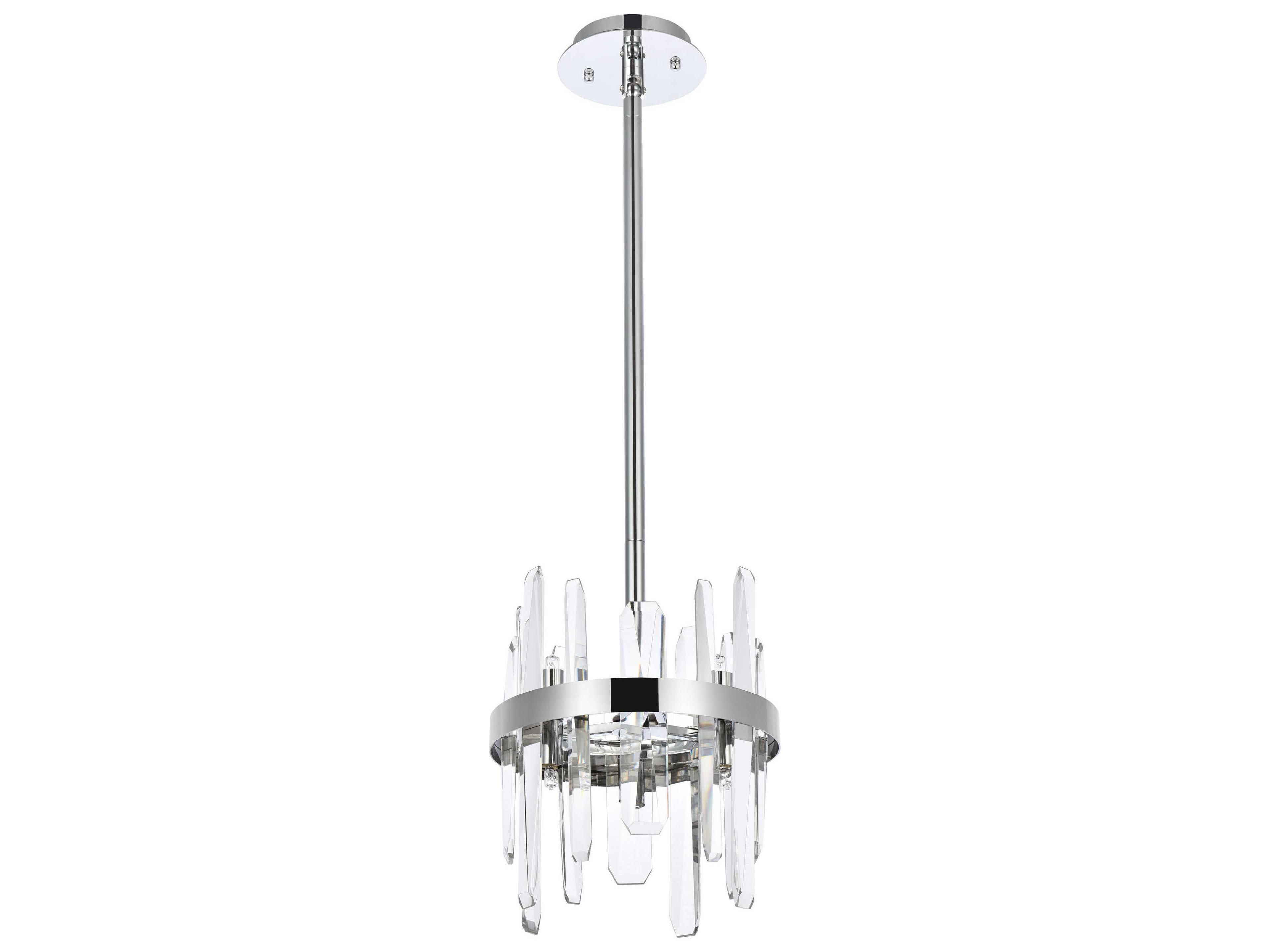 Elegant Lighting Serena 6-Light Chrome Crystal Linear Mini Pendant