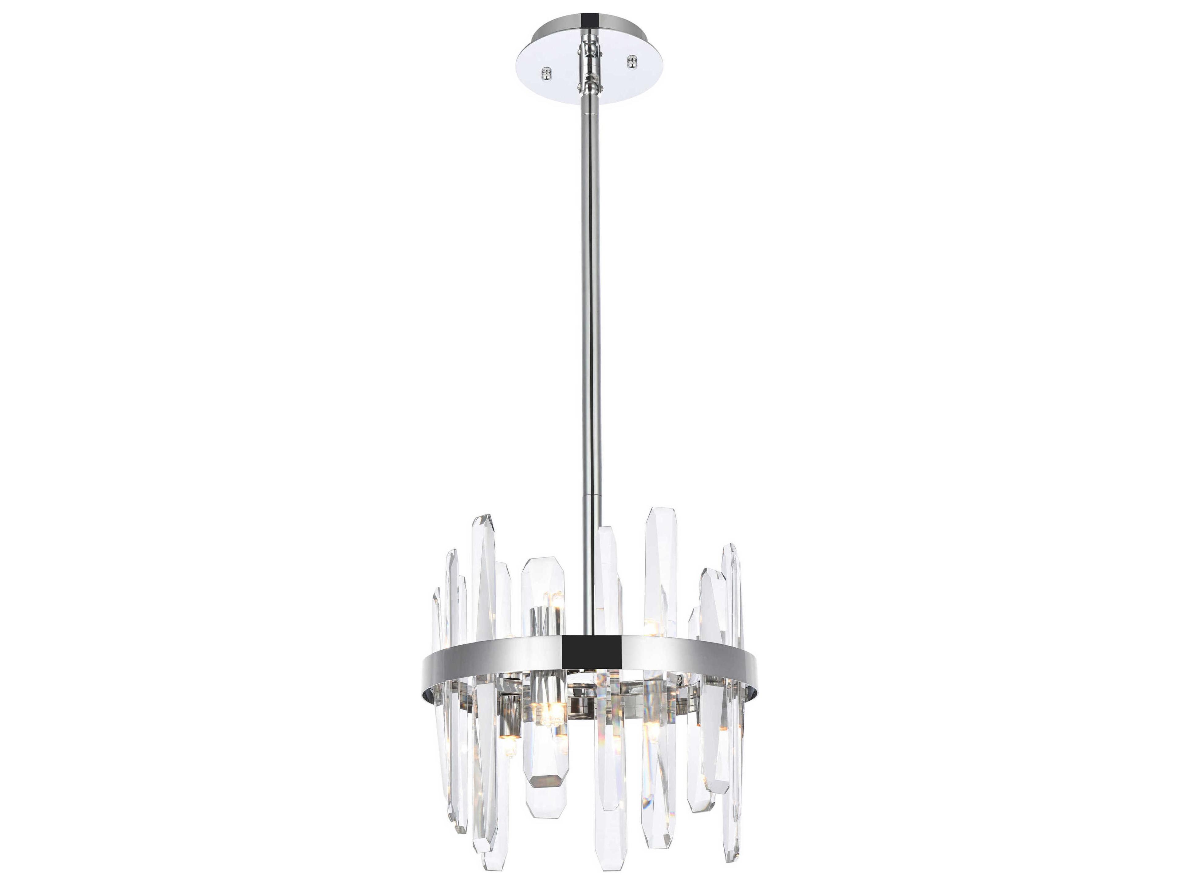 Serena 6-Light Chrome Crystal Linear Mini Pendant