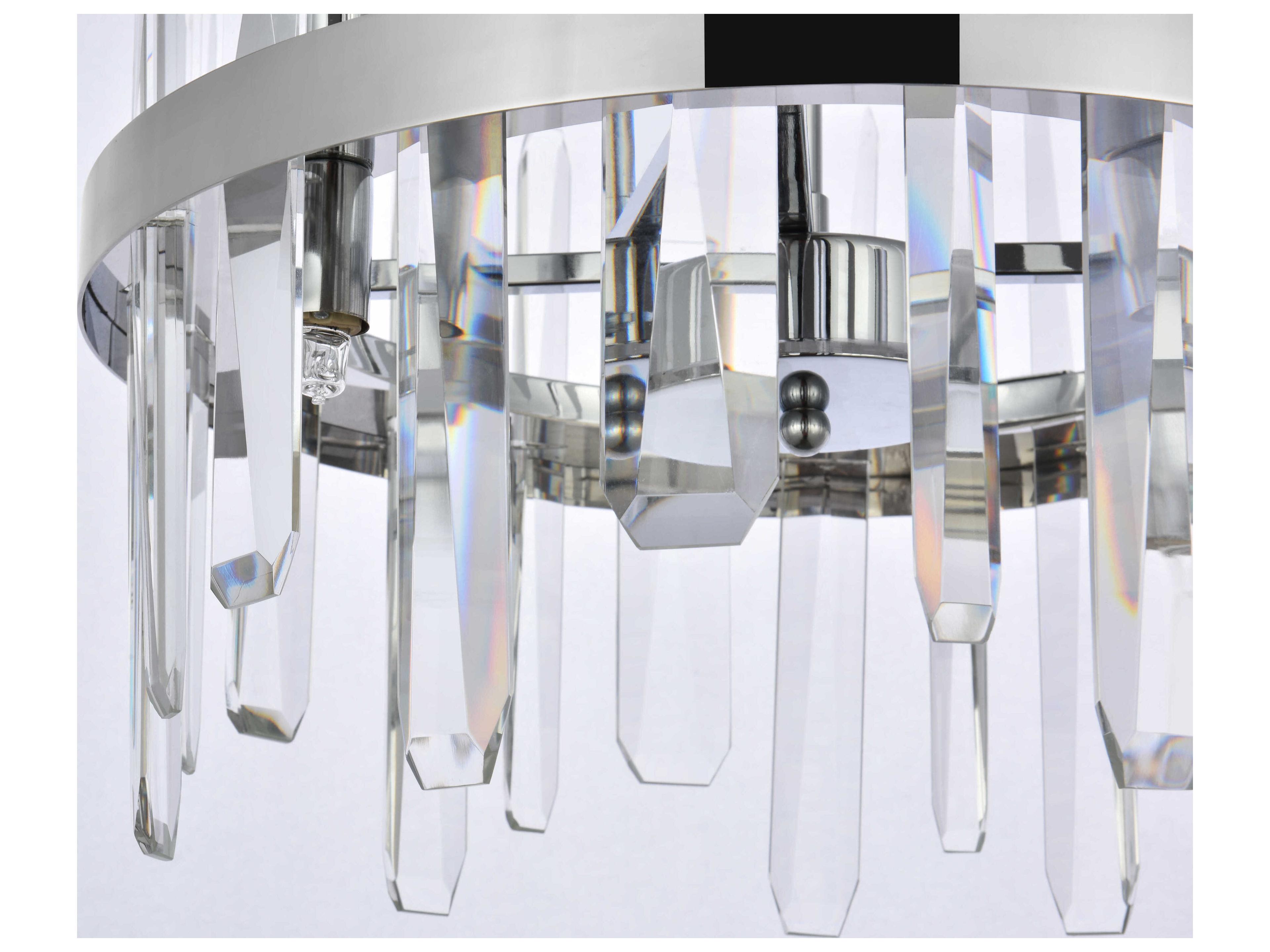 Elegant Lighting Serena 8-Light Chrome Crystal Linear Pendant