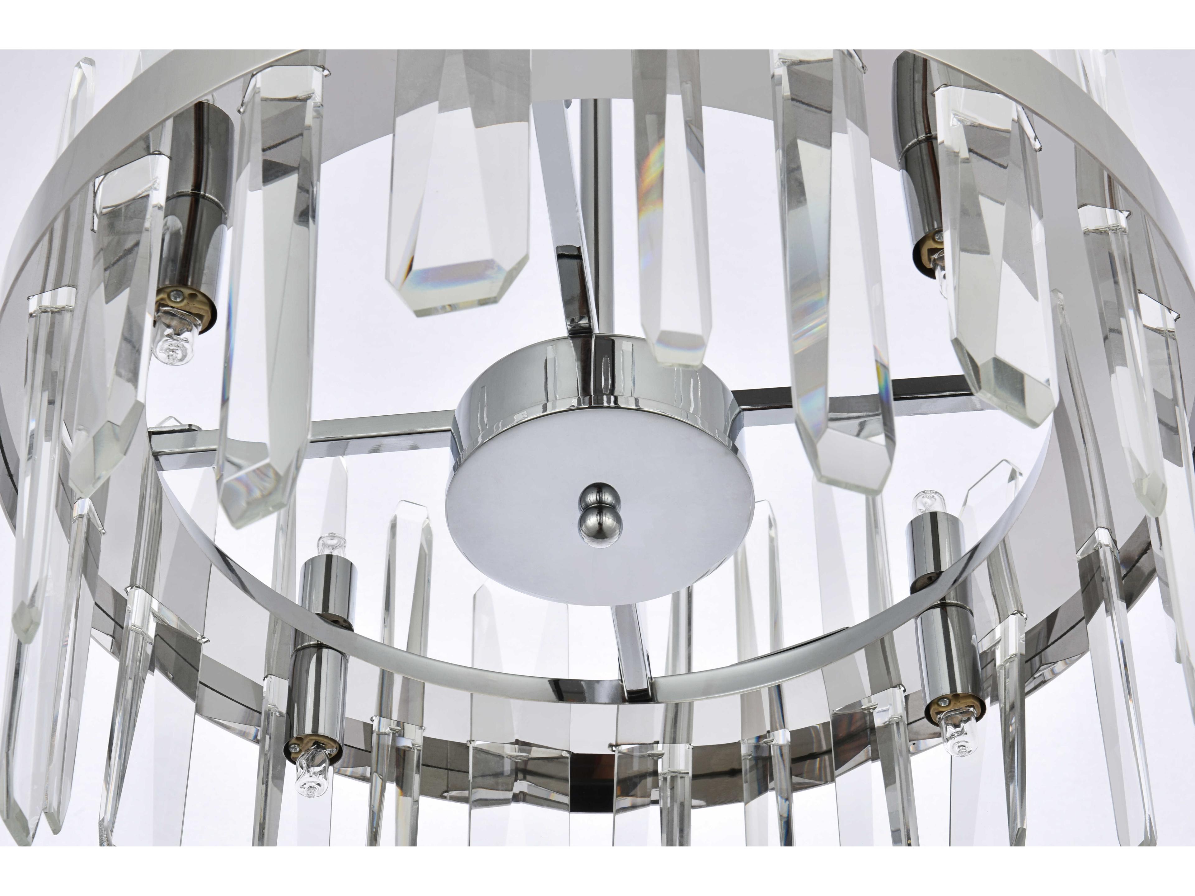 Elegant Lighting Serena 8-Light Chrome Crystal Linear Pendant