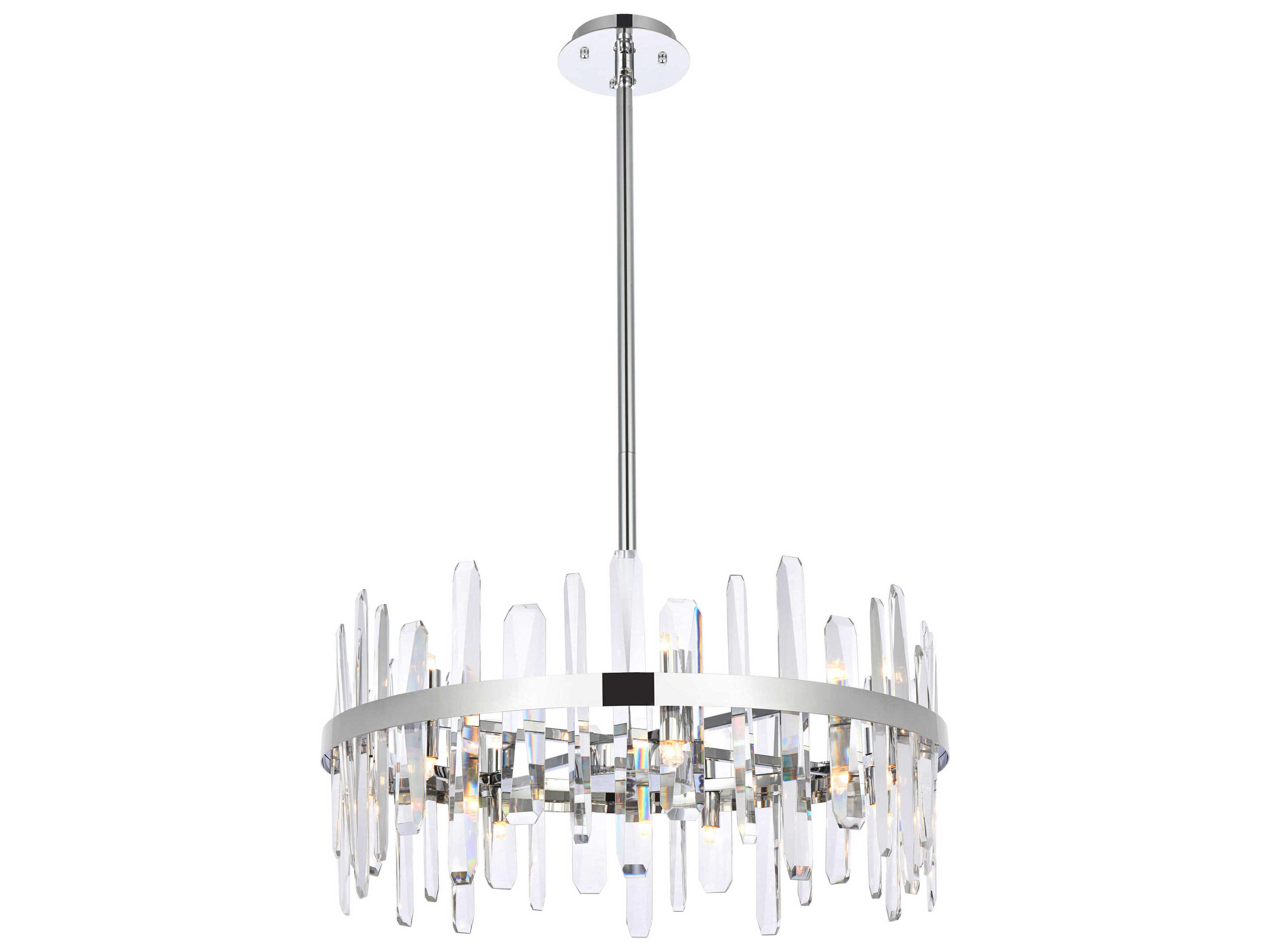Serena 14-Light Chrome Crystal Linear Pendant