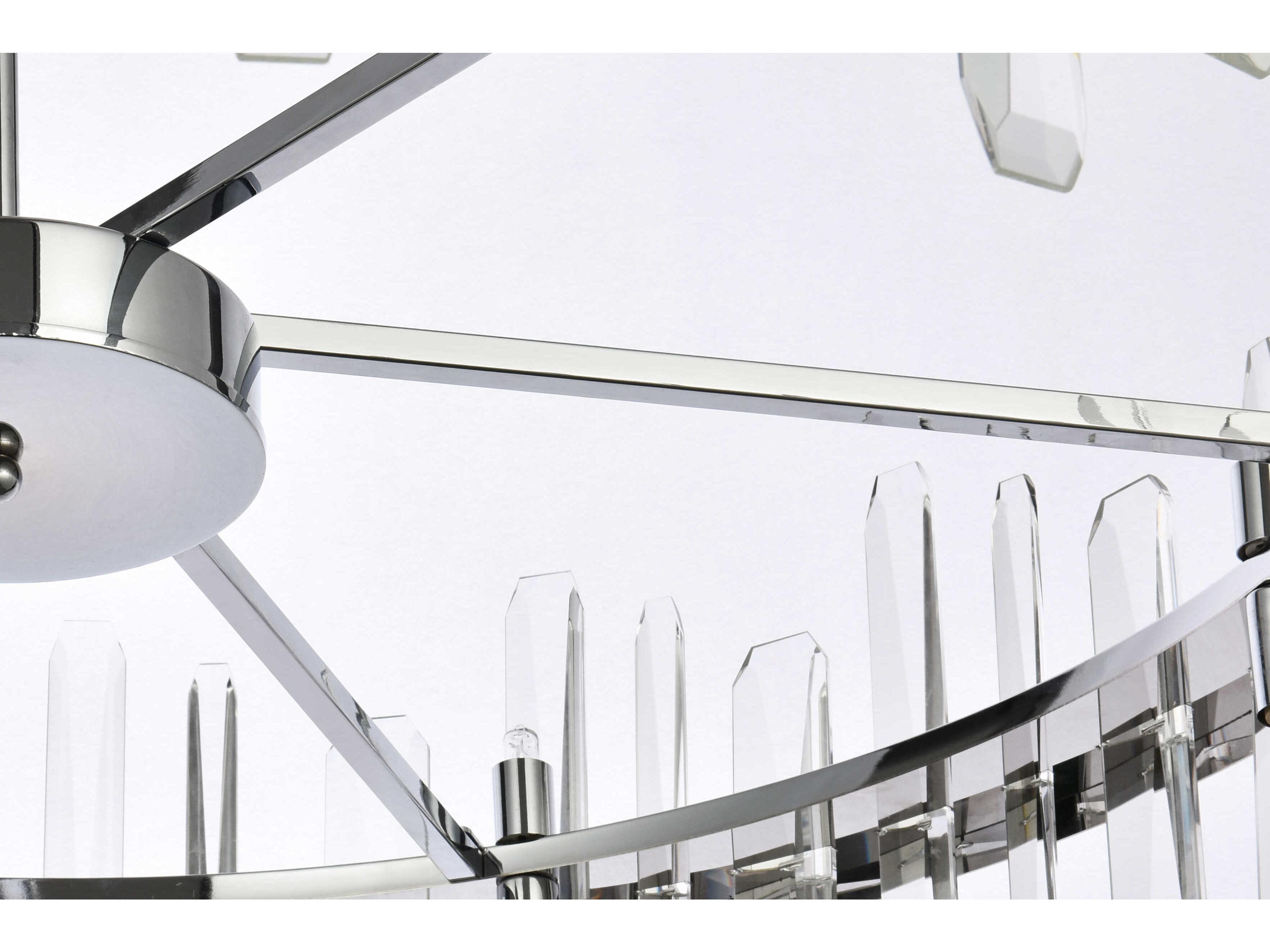 Elegant Lighting Serena 16-Light6-Light Chrome Crystal Linear Pendant