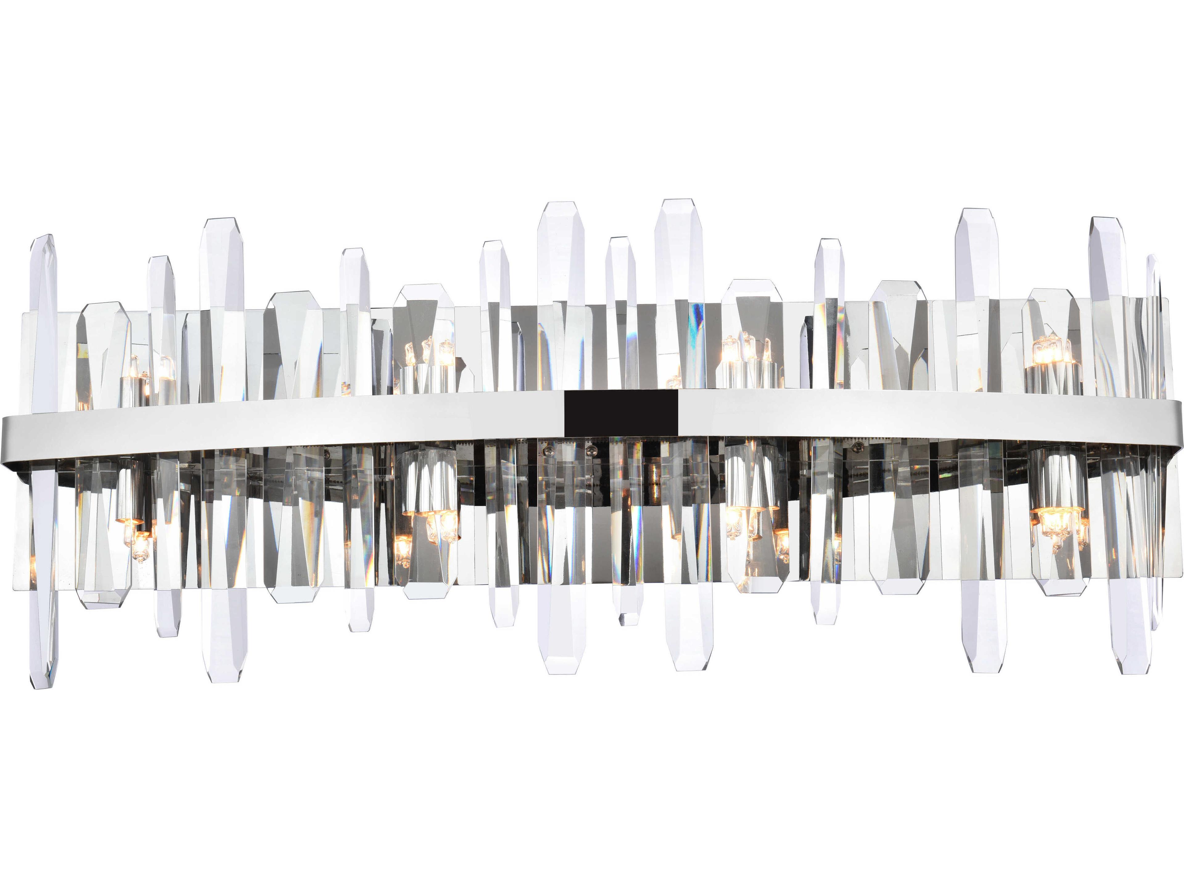 Serena 8-Light Chrome Crystal Vanity Light