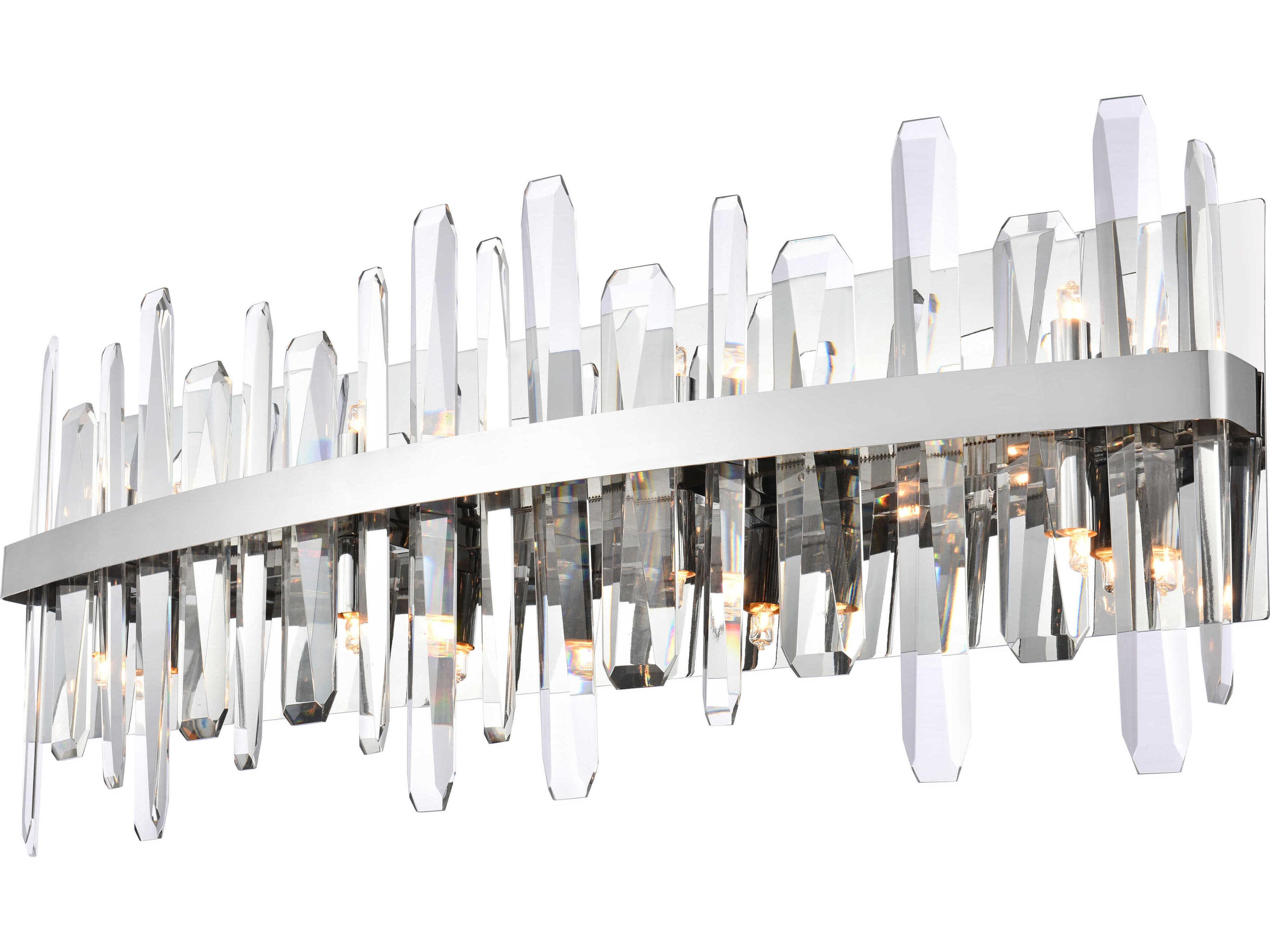 Elegant Lighting Serena 8-Light Chrome Crystal Vanity Light
