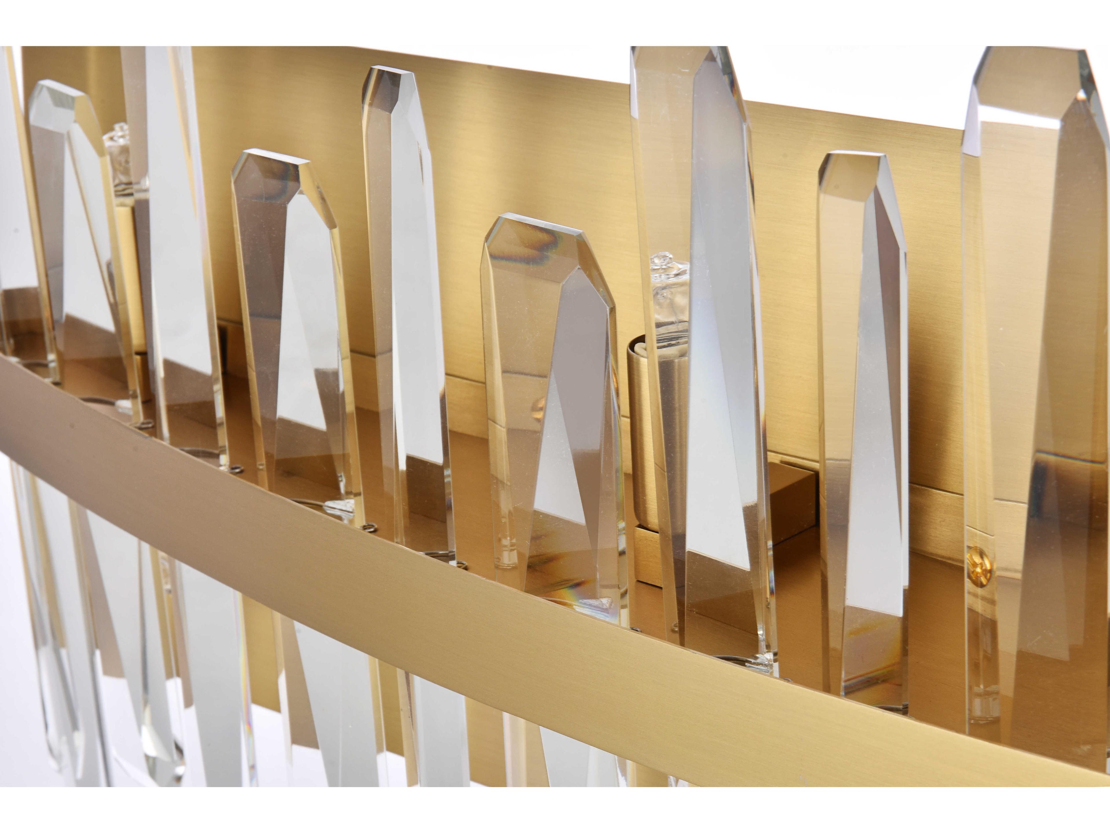 Elegant Lighting Serena 8-Light Satin Gold Crystal Vanity Light