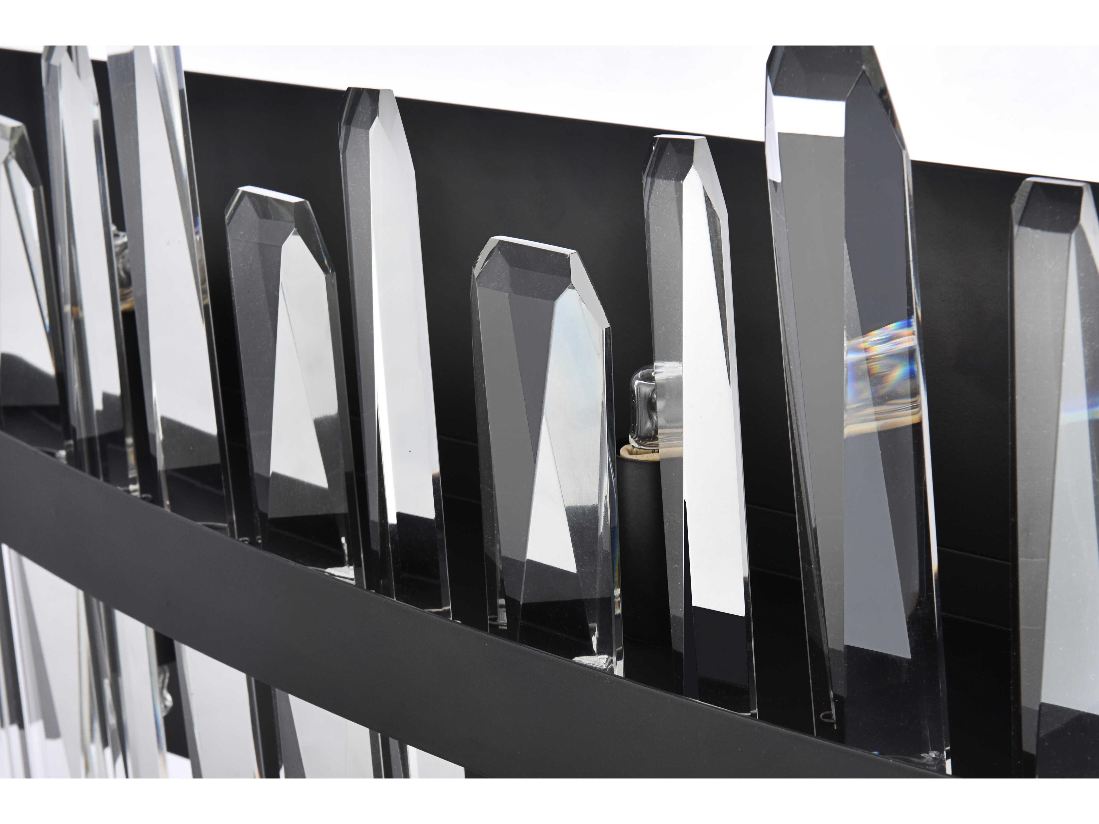 Elegant Lighting Serena 10-Light Black Crystal Vanity Light