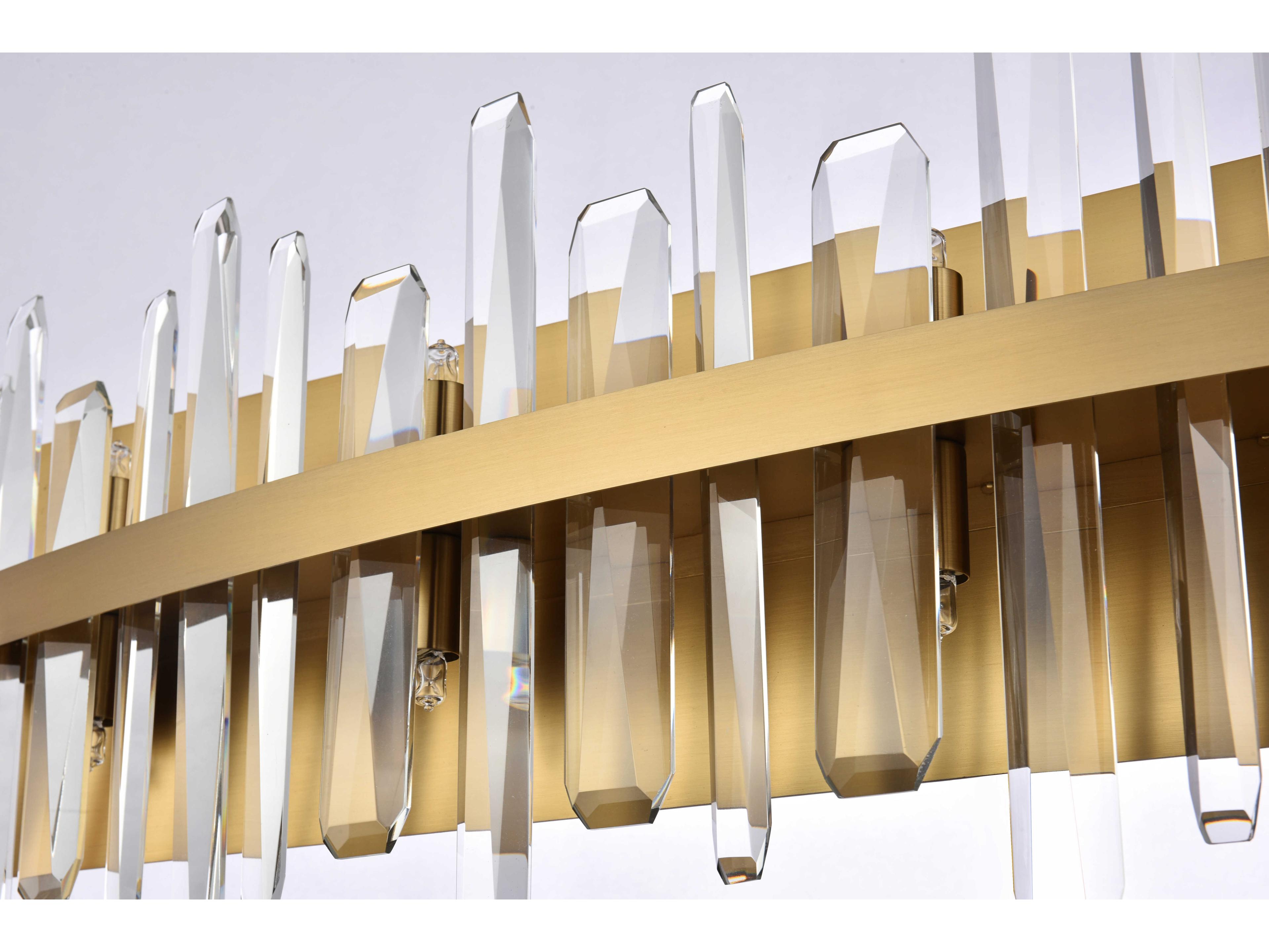Elegant Lighting Serena 10-Light Satin Gold Crystal Vanity Light