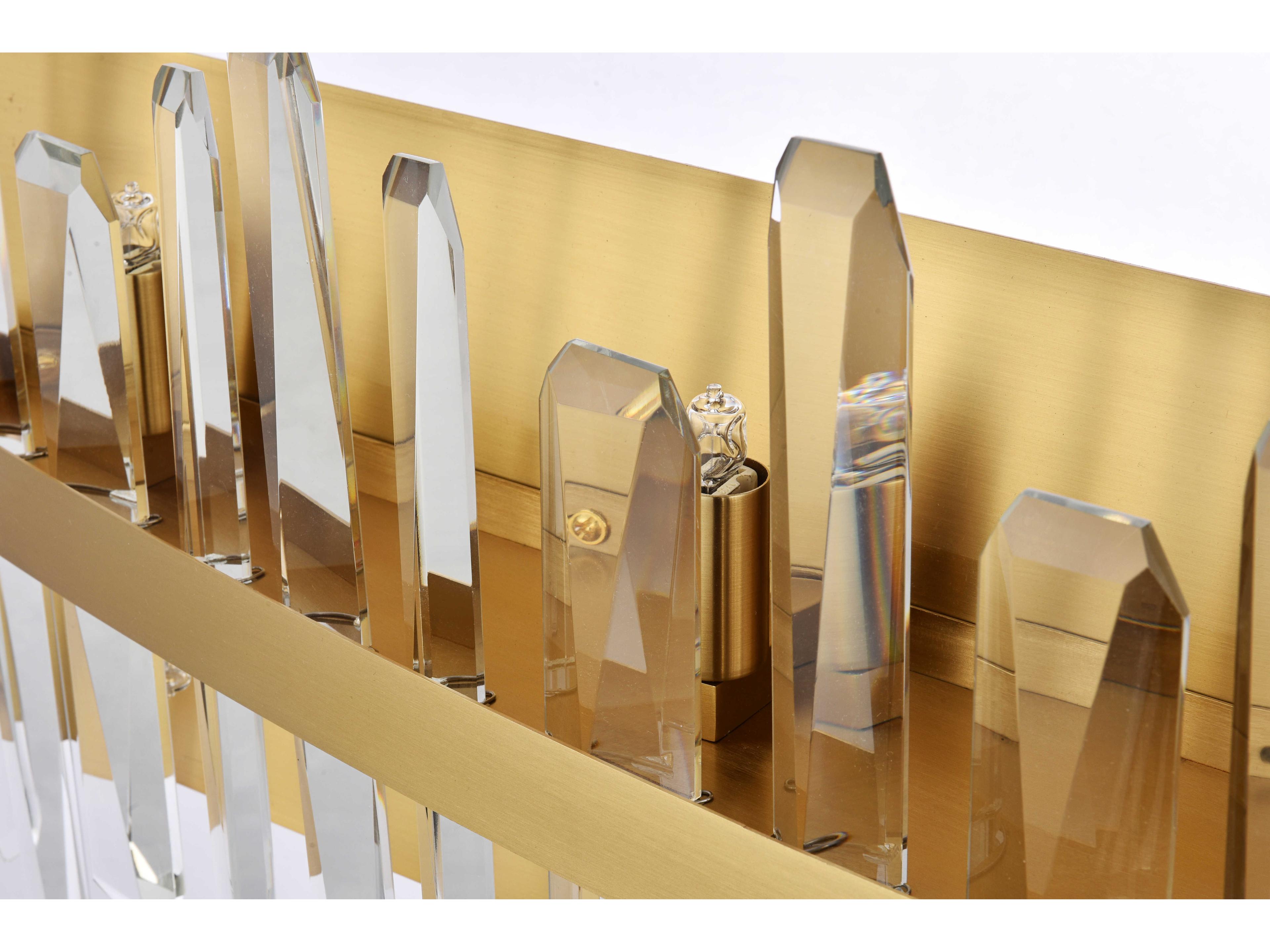 Elegant Lighting Serena 10-Light Satin Gold Crystal Vanity Light