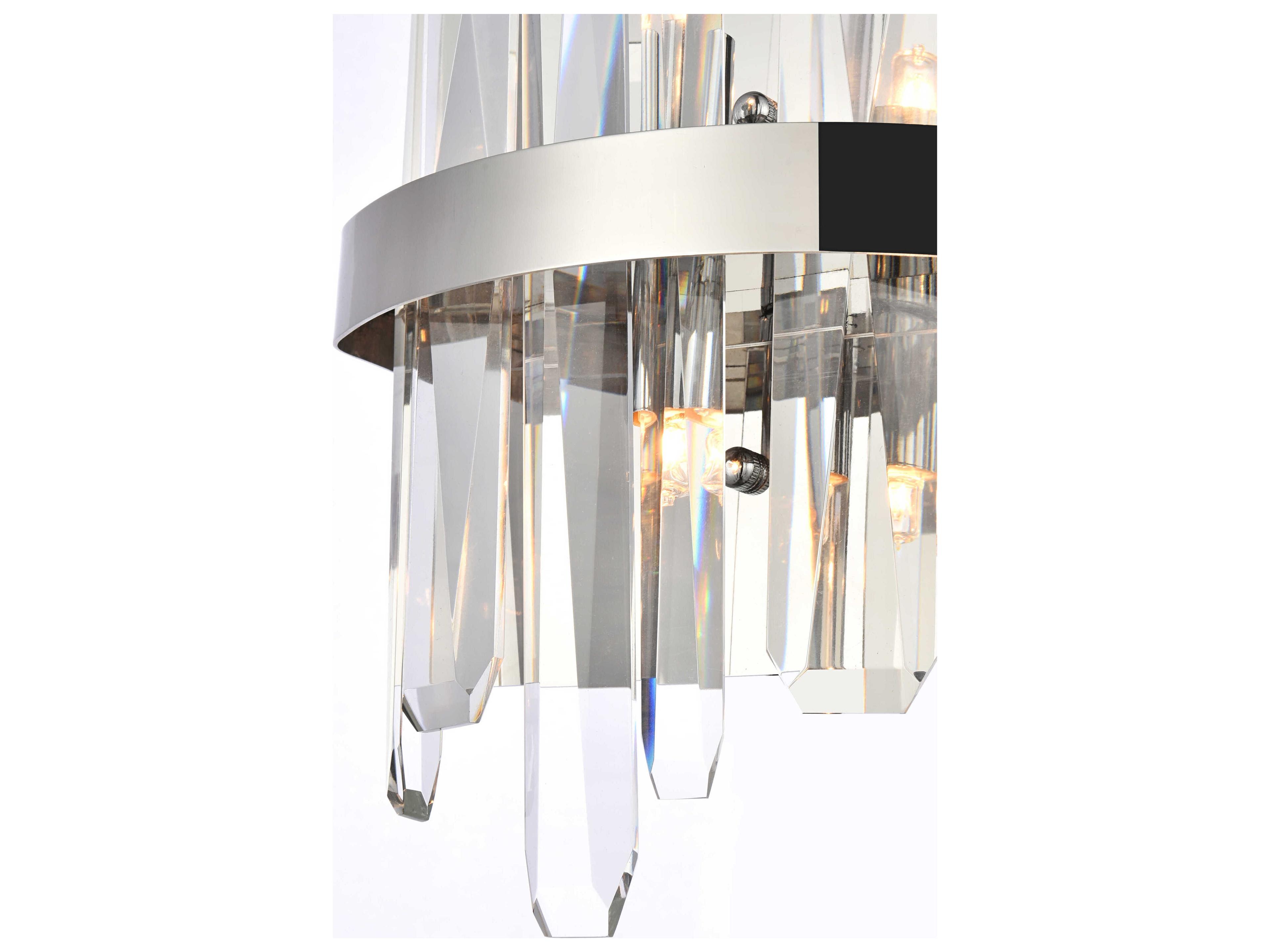 Elegant Lighting Serena 2-Light Chrome Crystal Wall Sconce