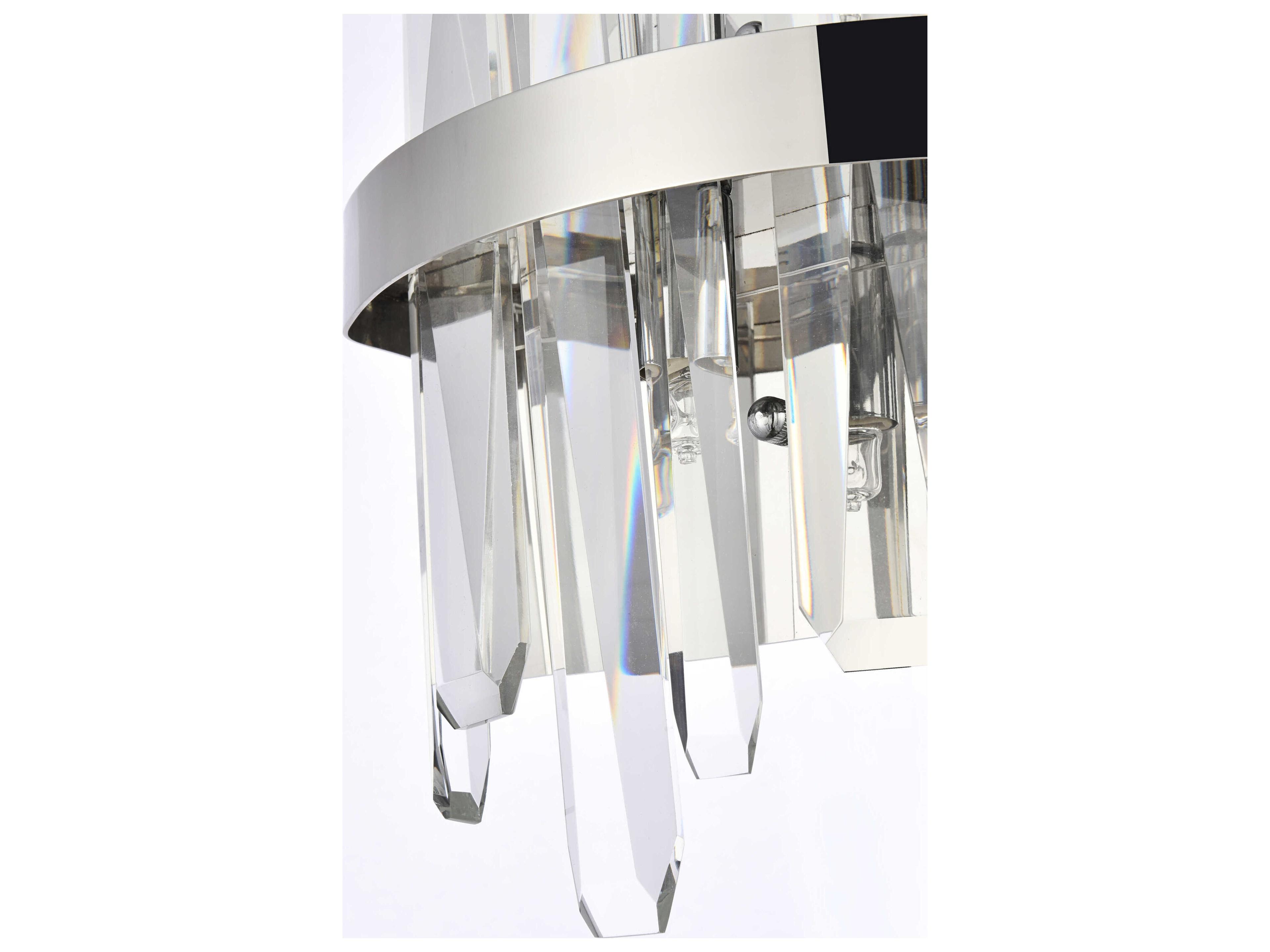 Elegant Lighting Serena 2-Light Chrome Crystal Wall Sconce