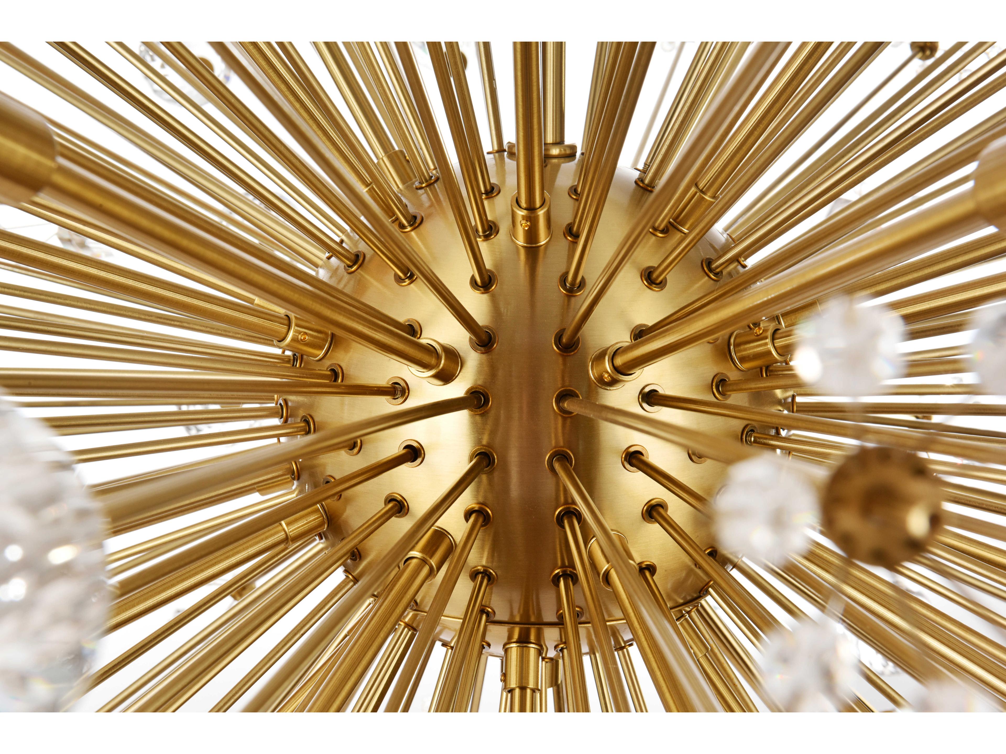 Elegant Lighting Vera 32-Light Gold Crystal Glass Sputnik Pendant