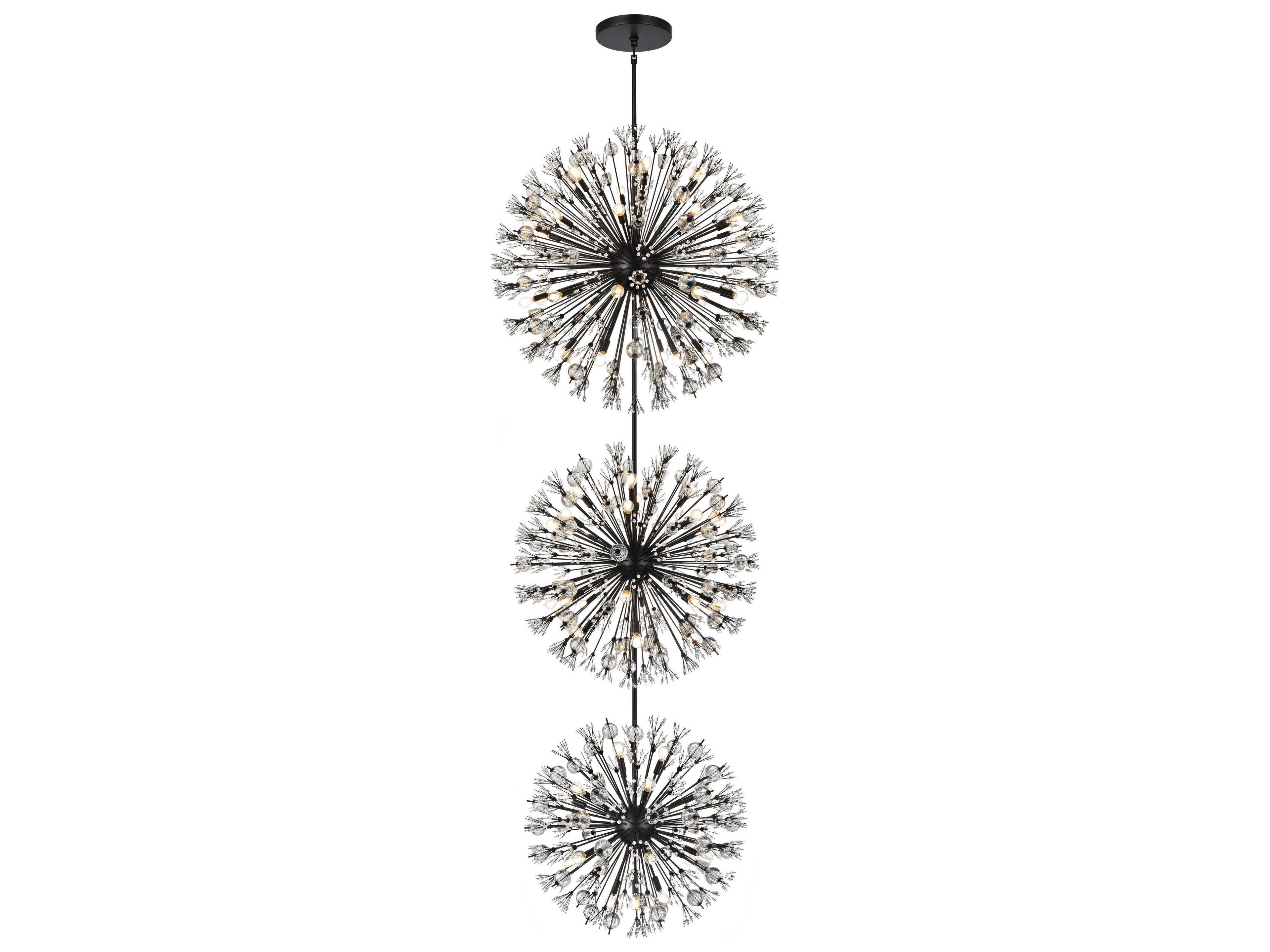 Vera 74-Light Black Sputnik Pendant