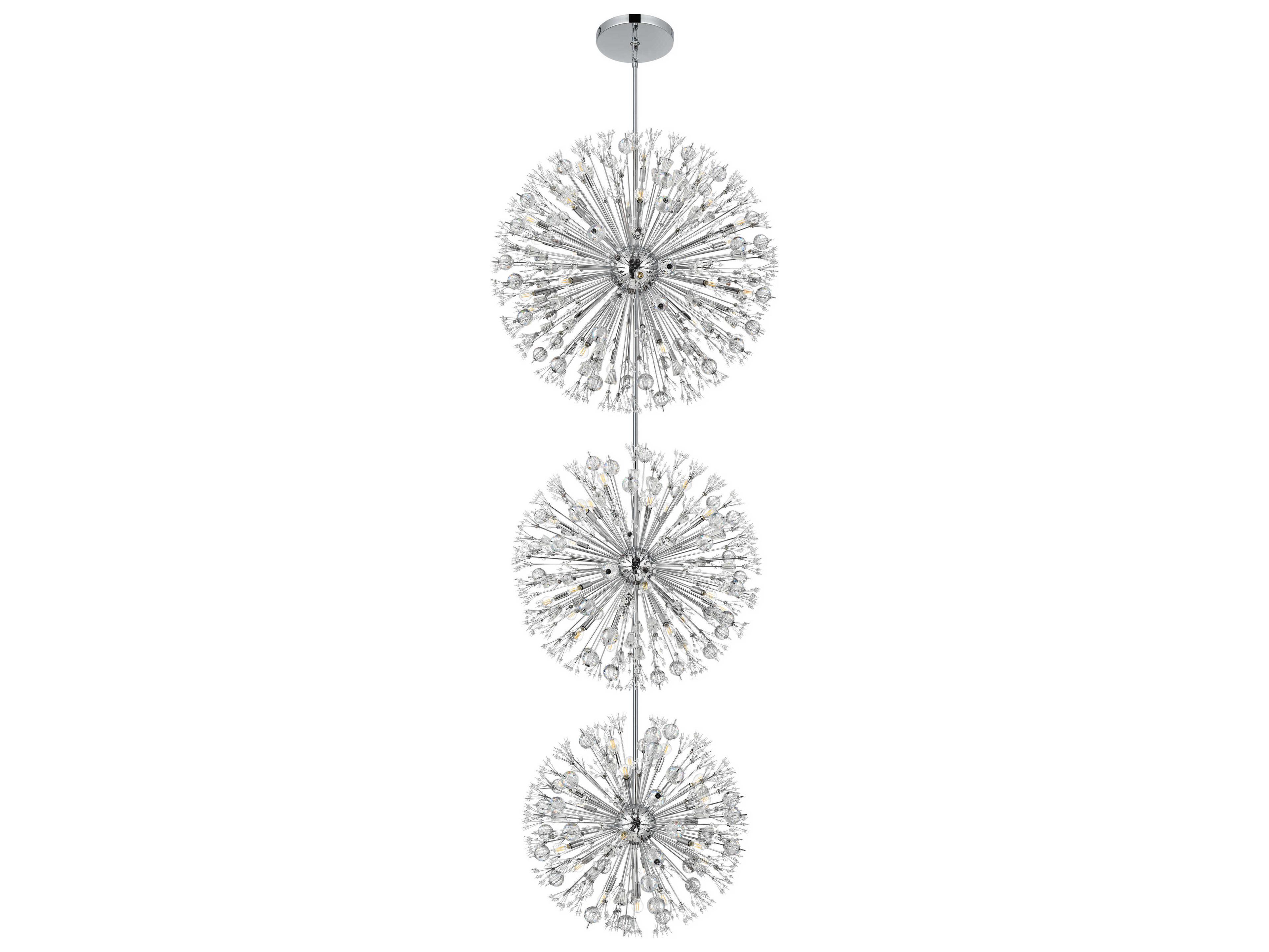 Elegant Lighting Vera 74-Light Chrome Sputnik Pendant