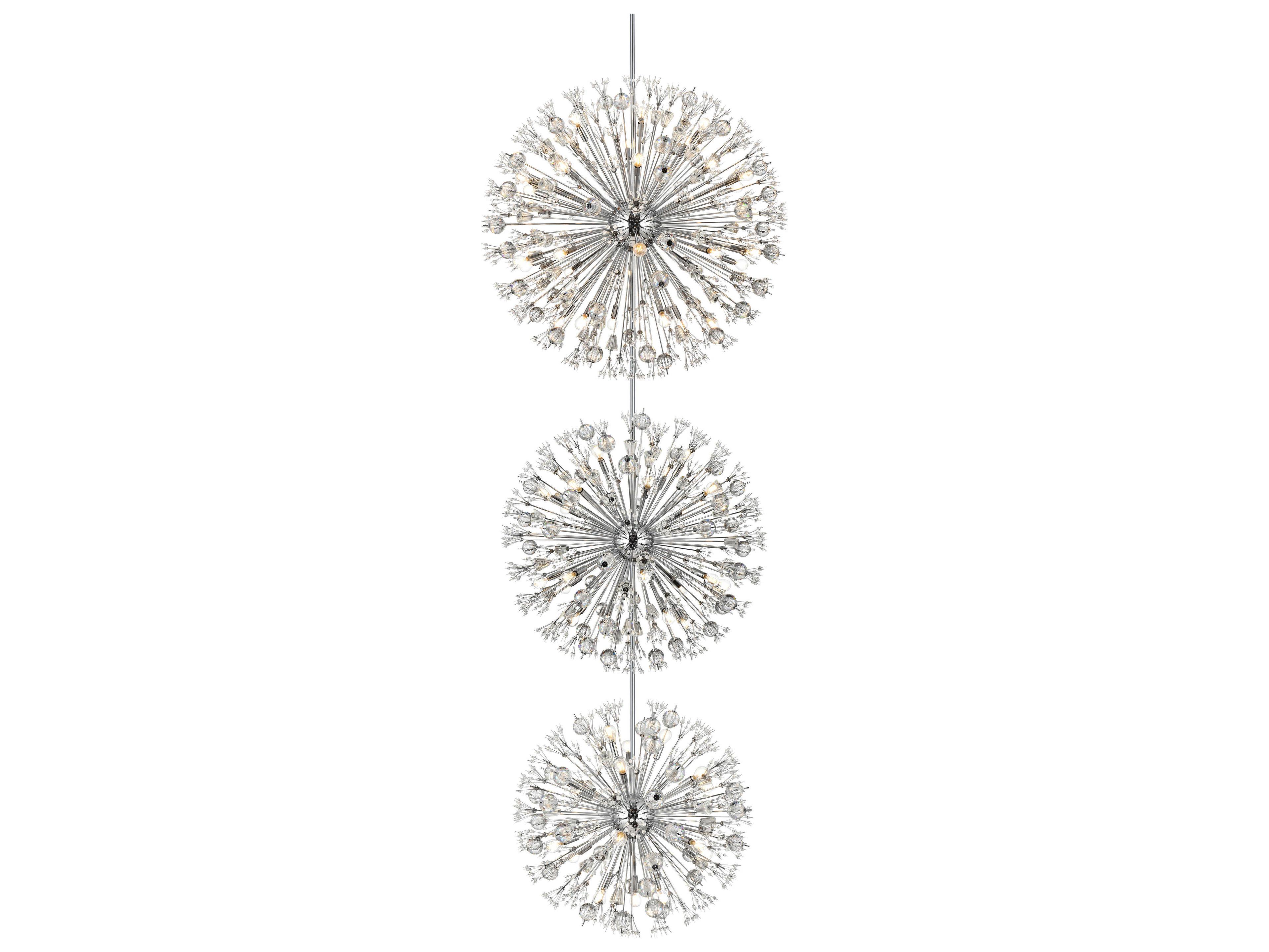 Elegant Lighting Vera 74-Light Chrome Sputnik Pendant
