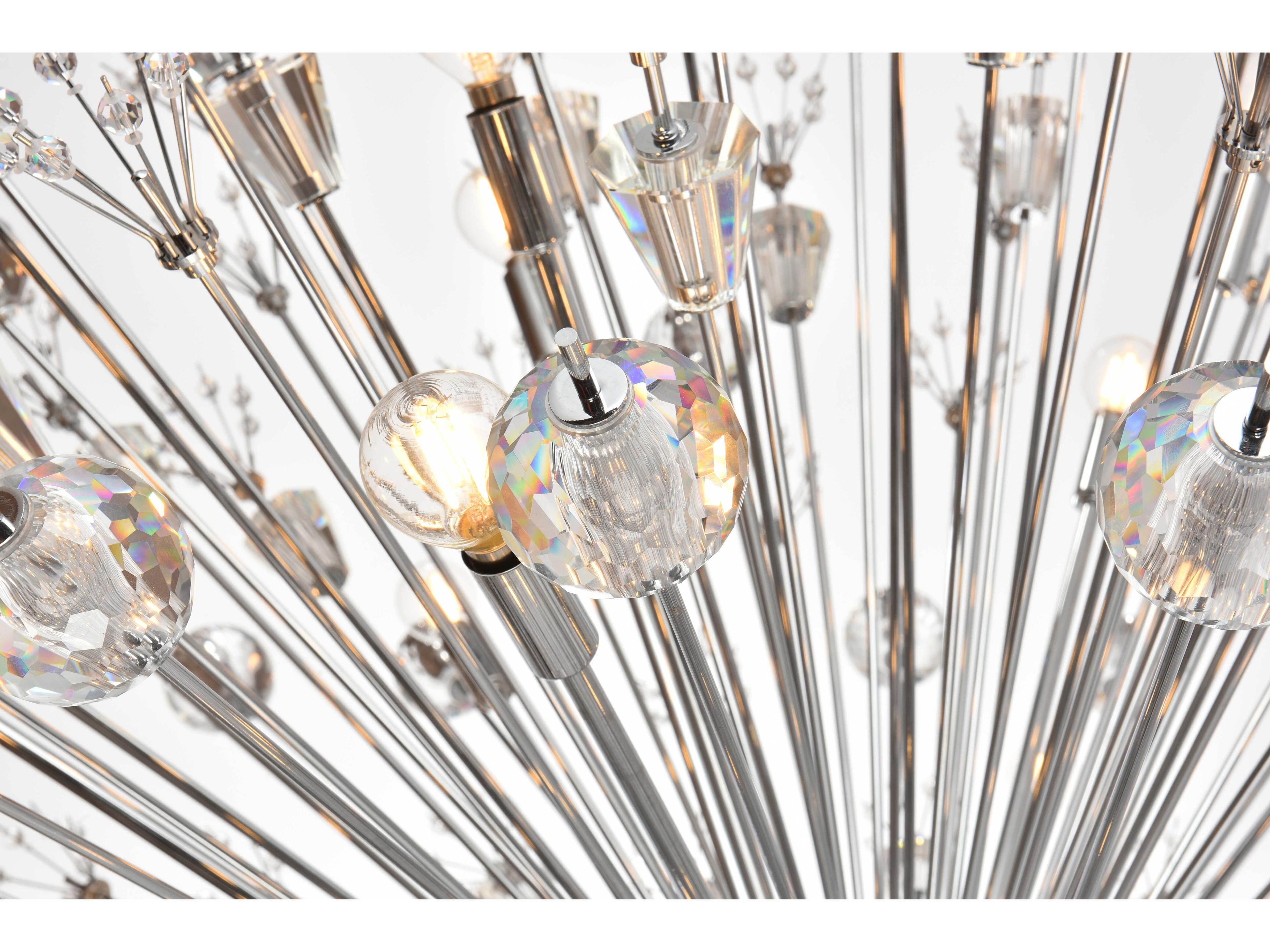 Elegant Lighting Vera 100-Light Chrome Sputnik Pendant