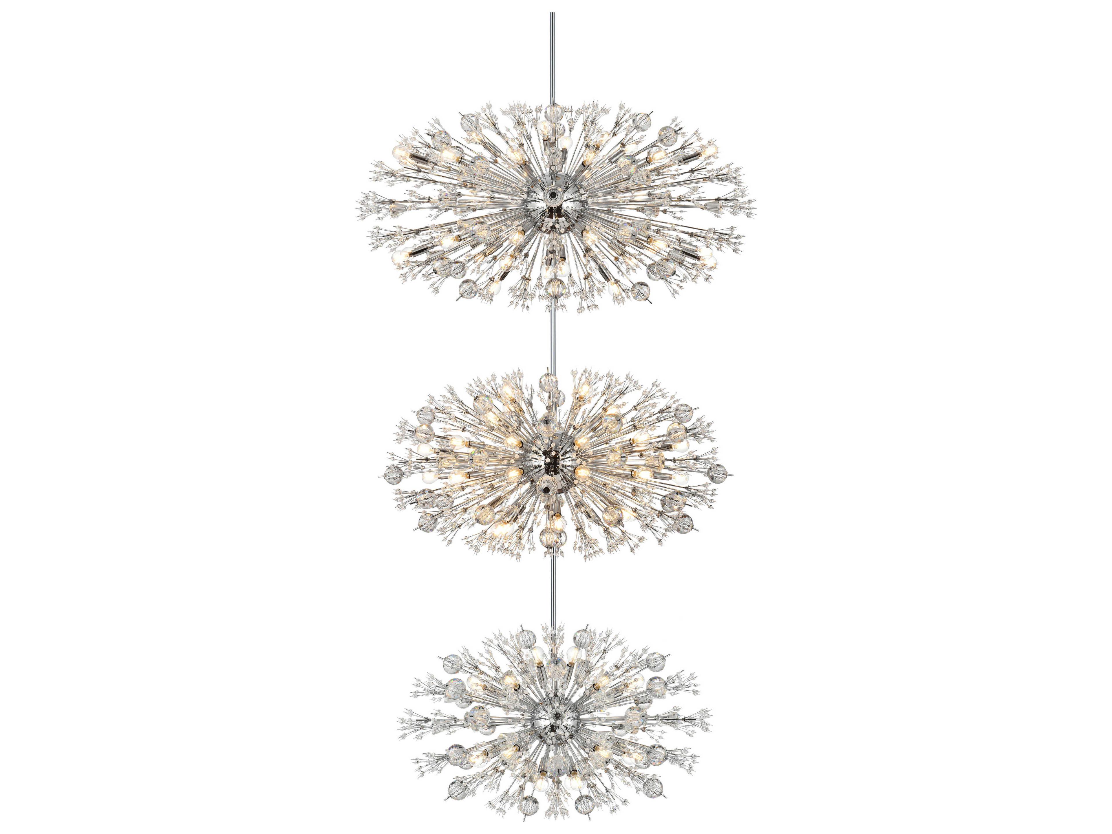 Elegant Lighting Vera 90-Light Chrome Sputnik Pendant