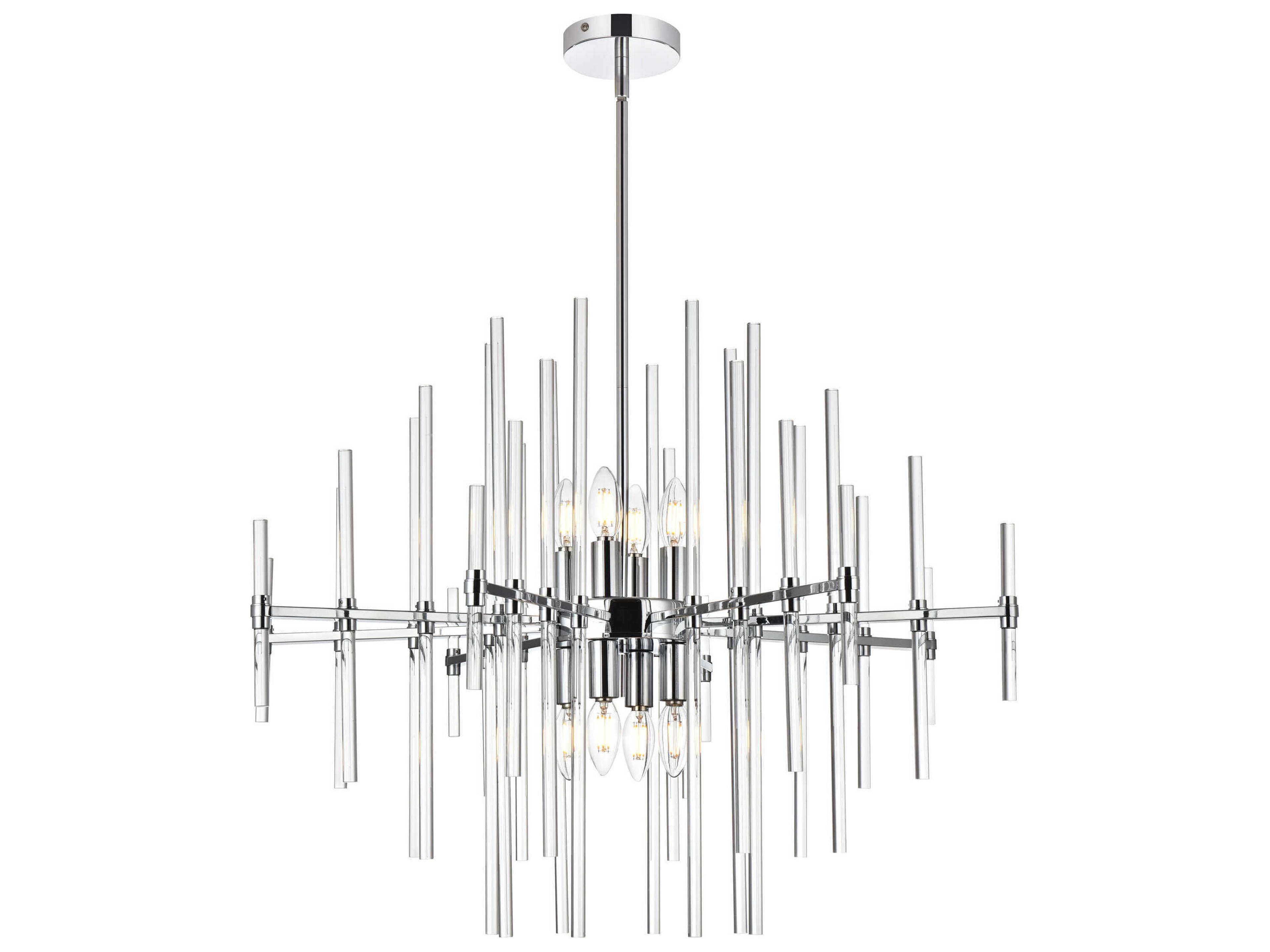 Sienna 8-Light Chrome Crystal Glass Pendant