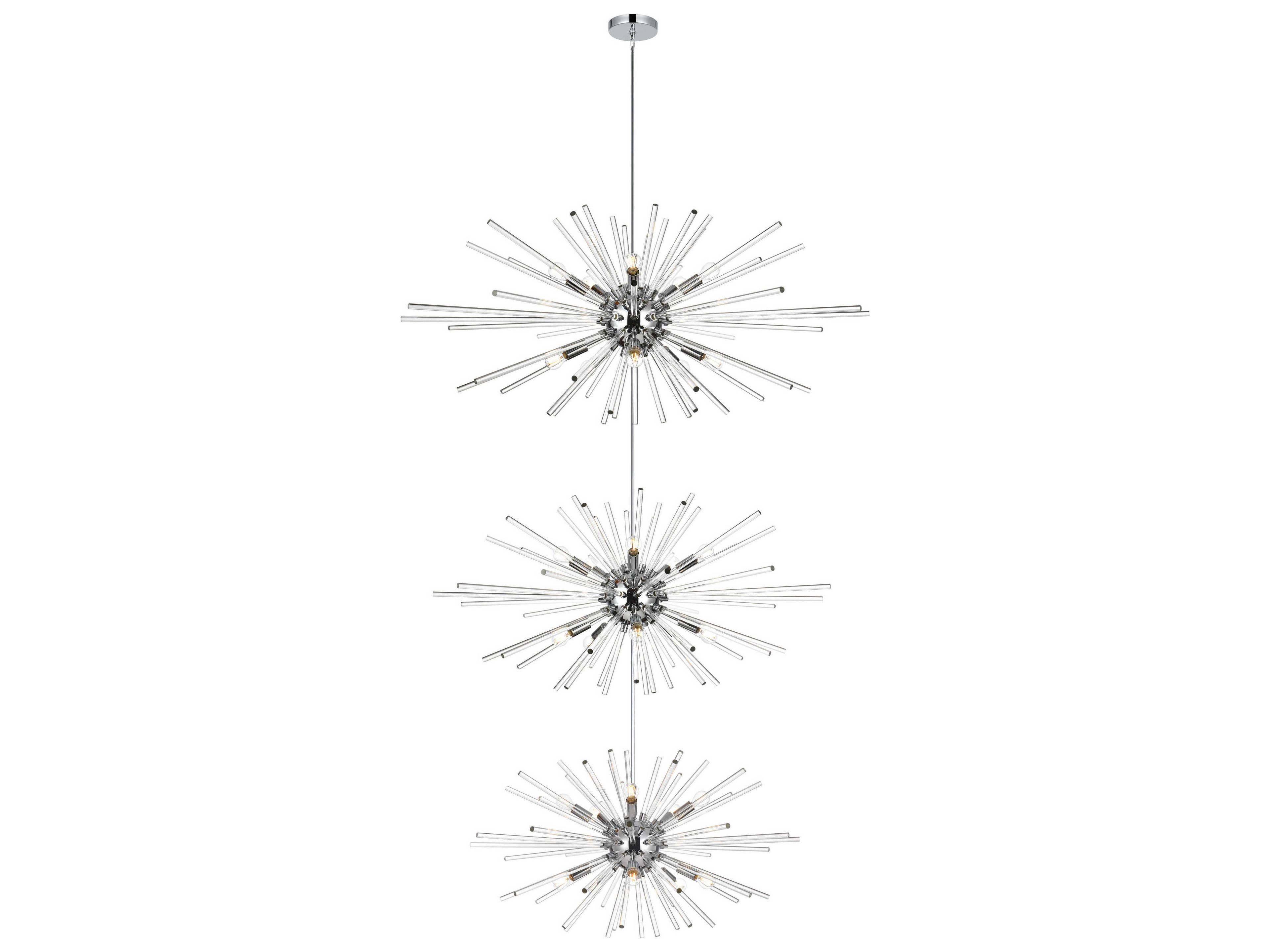 Sienna 30-Light Chrome Sputnik Pendant