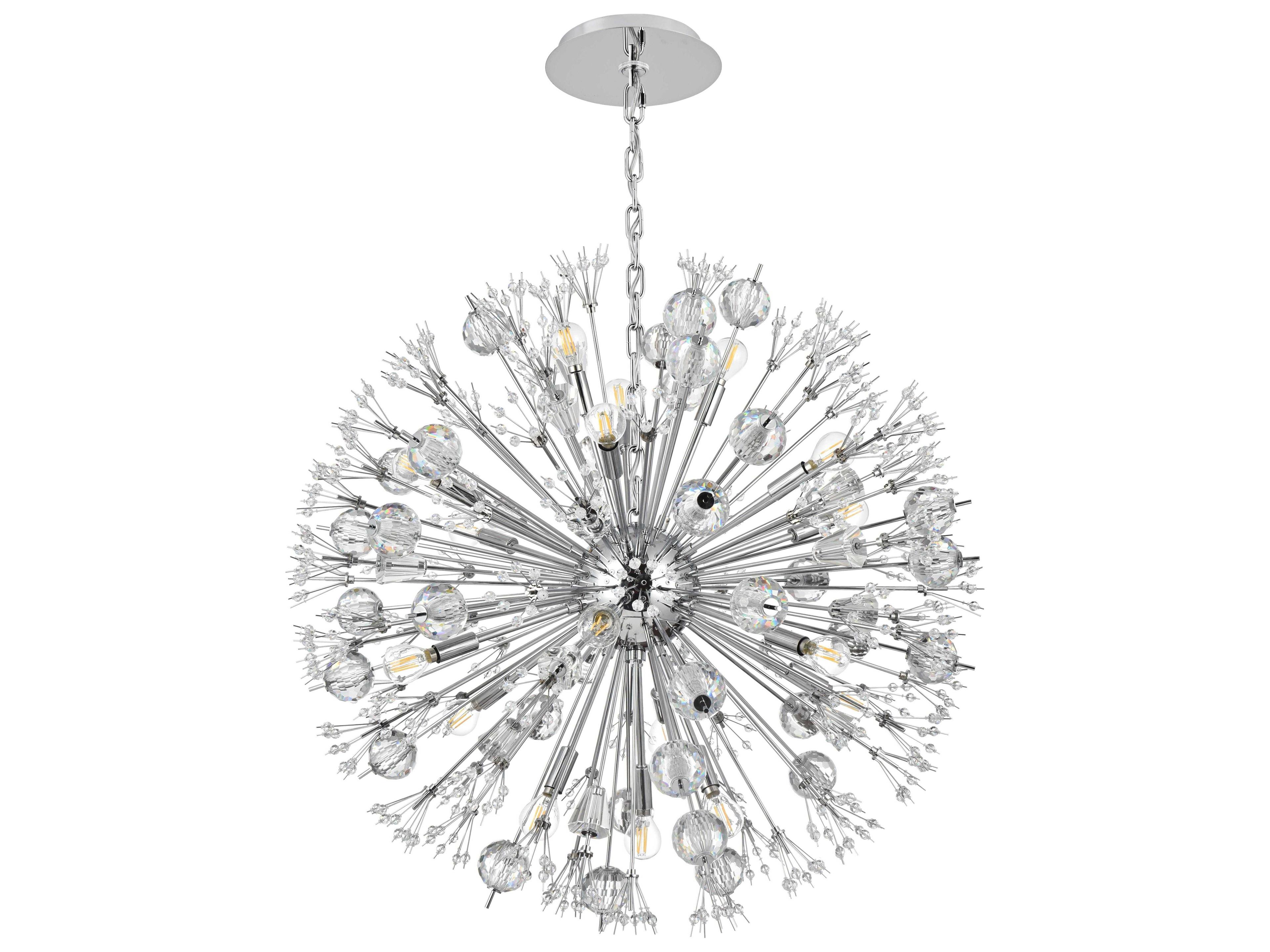 Elegant Lighting Vera 18-Light Chrome Sputnik Pendant