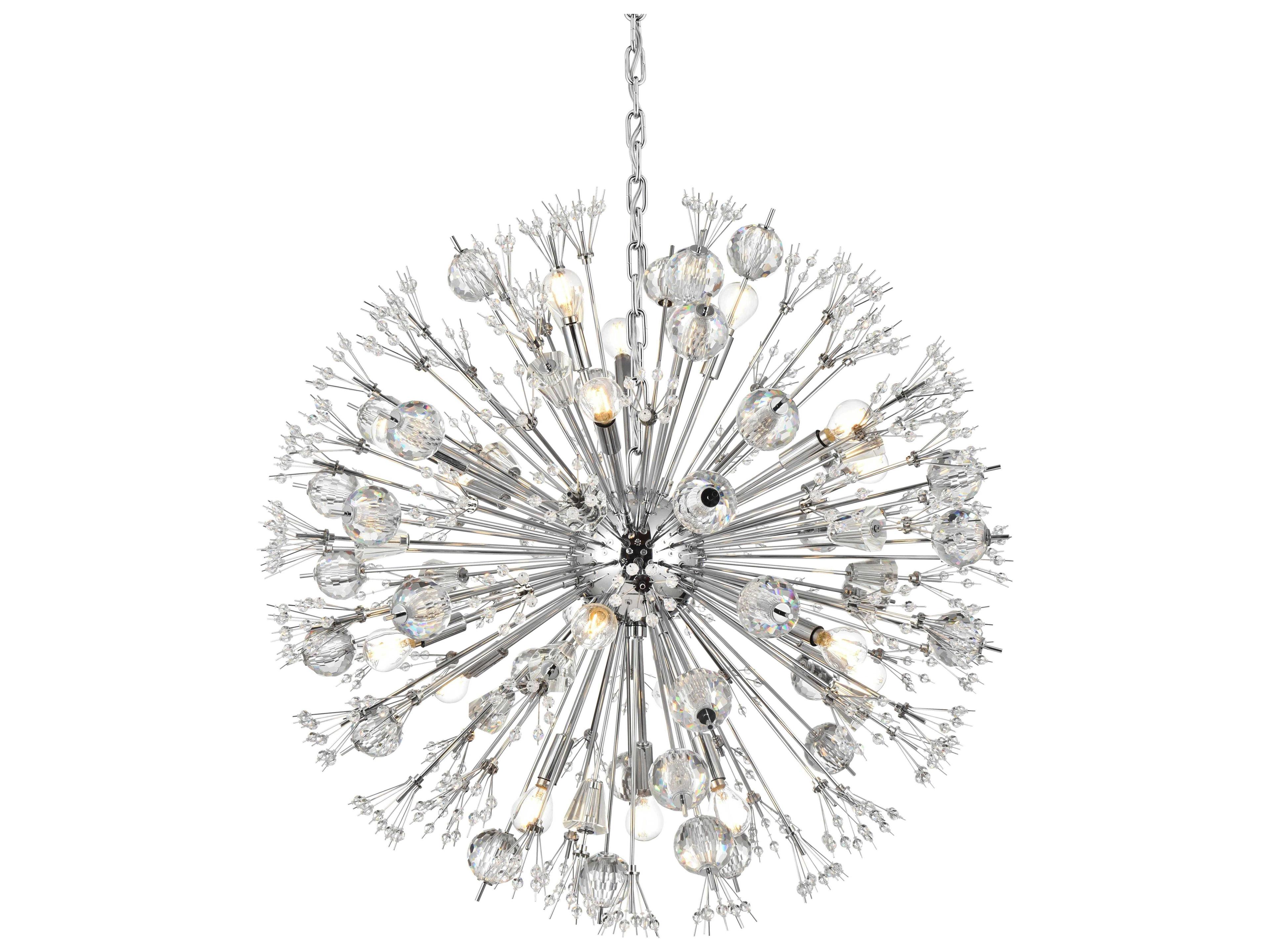 Elegant Lighting Vera 18-Light Chrome Sputnik Pendant
