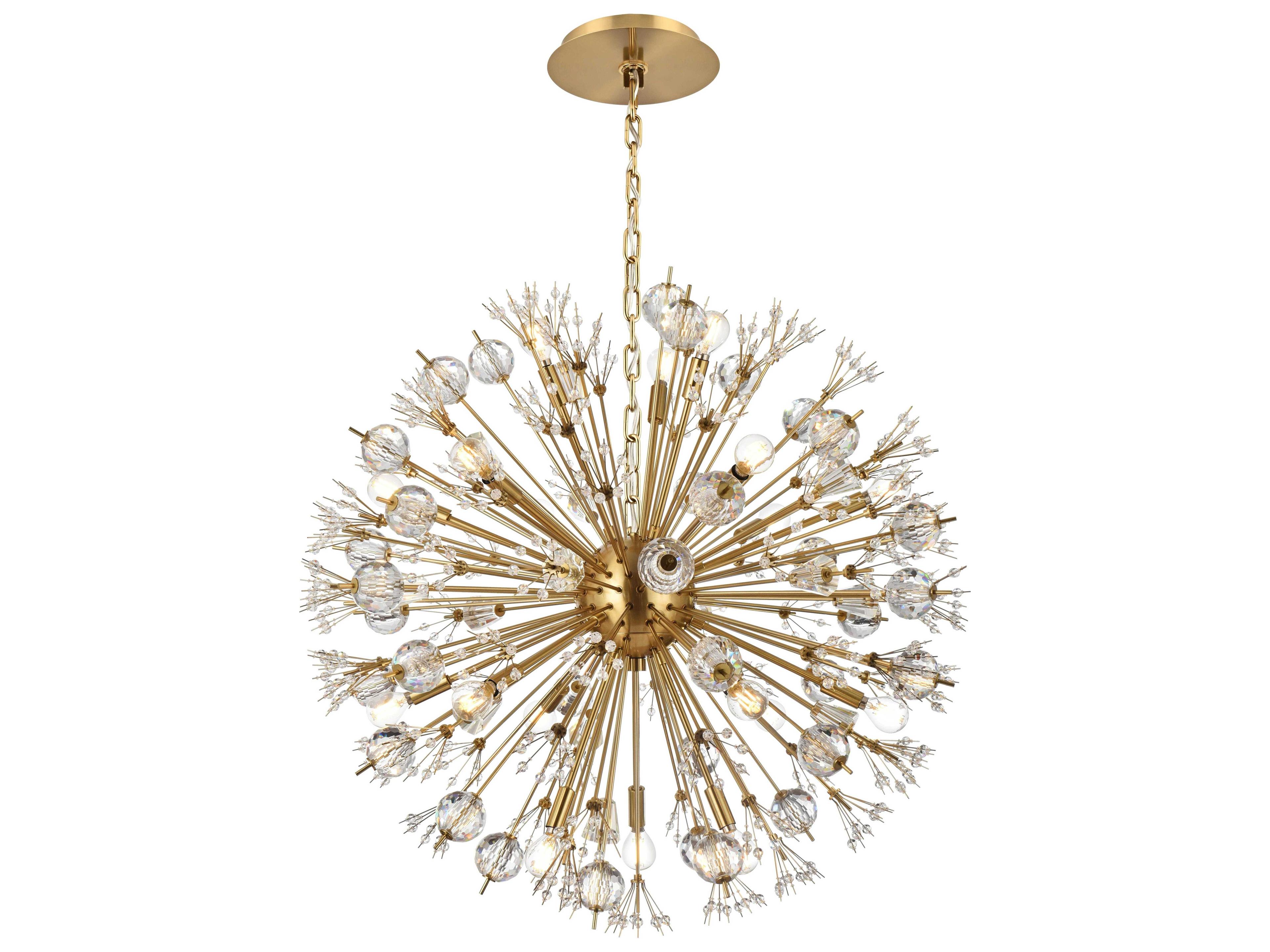 Vera 18-Light Gold Sputnik Pendant