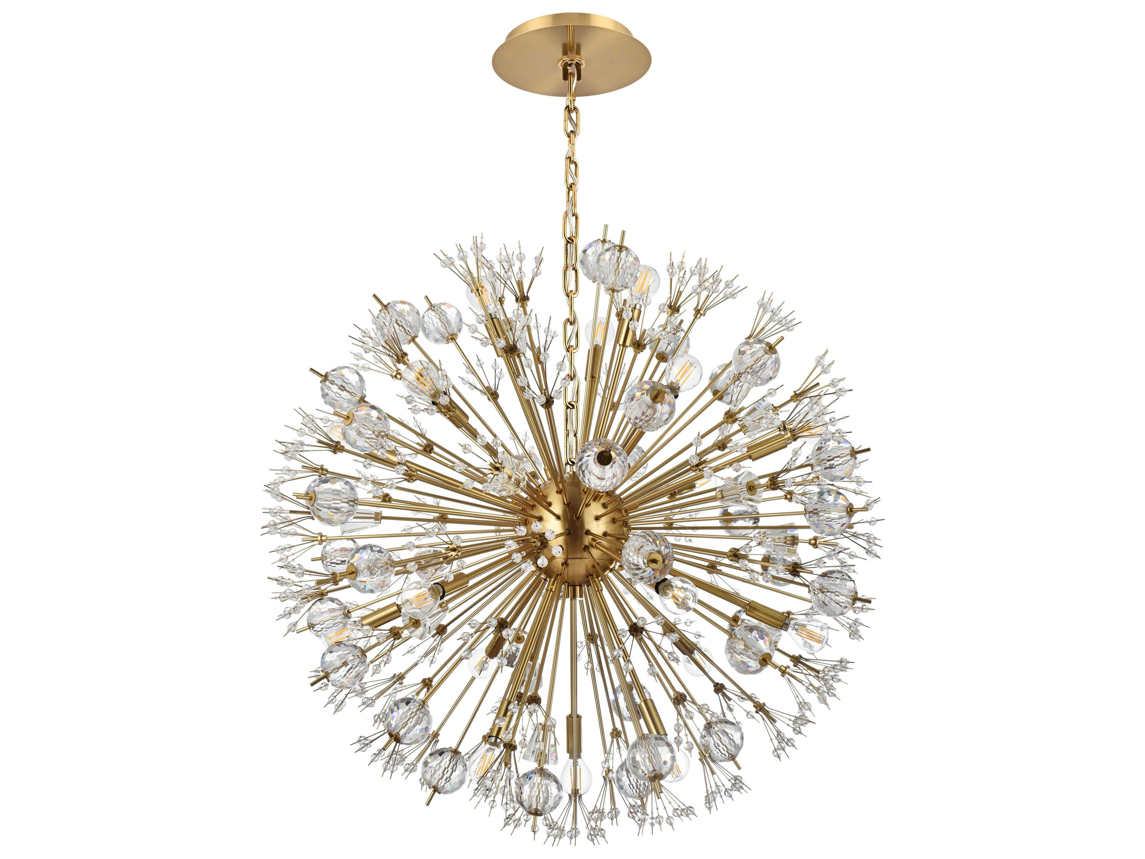Elegant Lighting Vera 18-Light Gold Sputnik Pendant