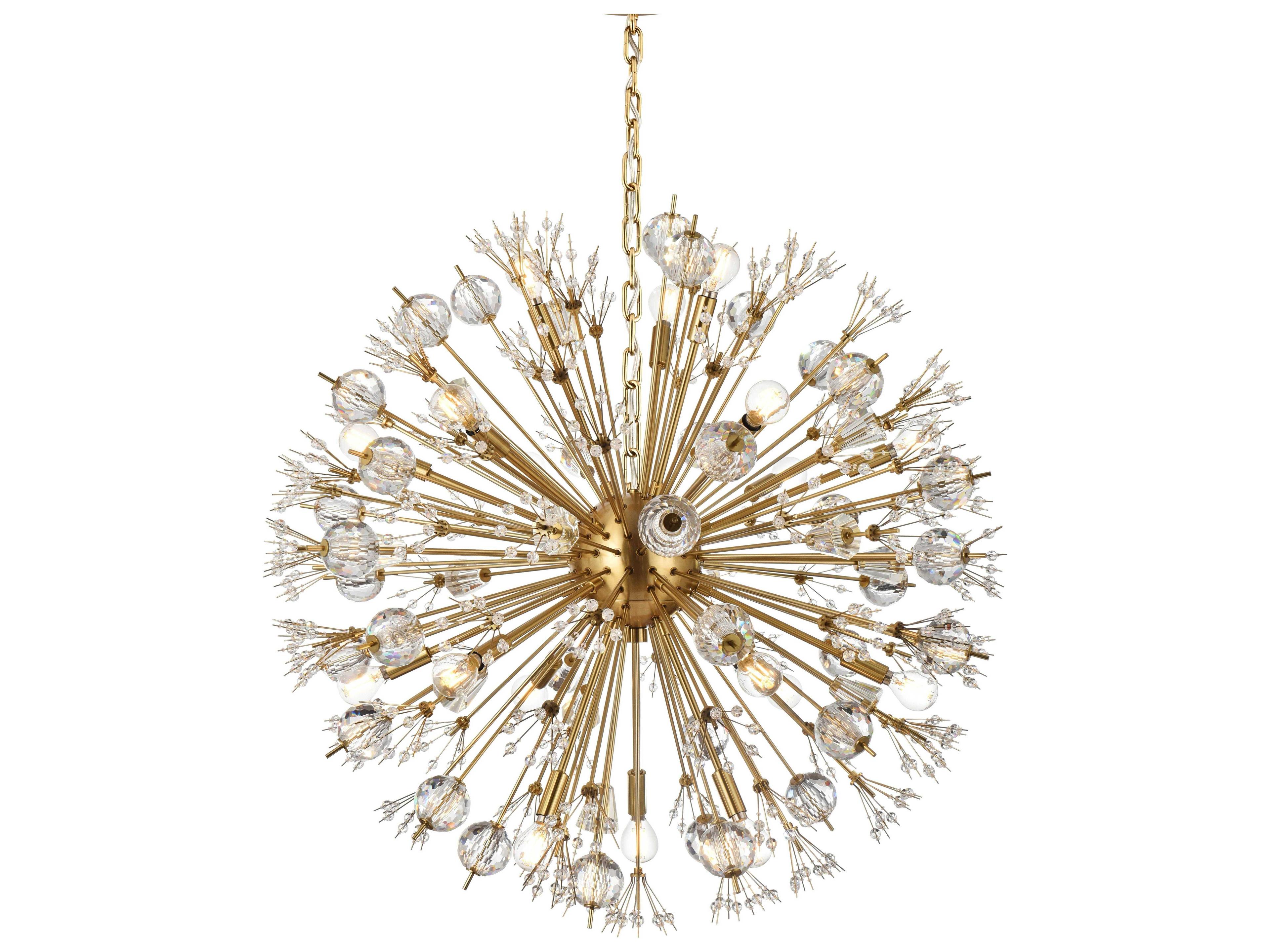 Elegant Lighting Vera 18-Light Gold Sputnik Pendant