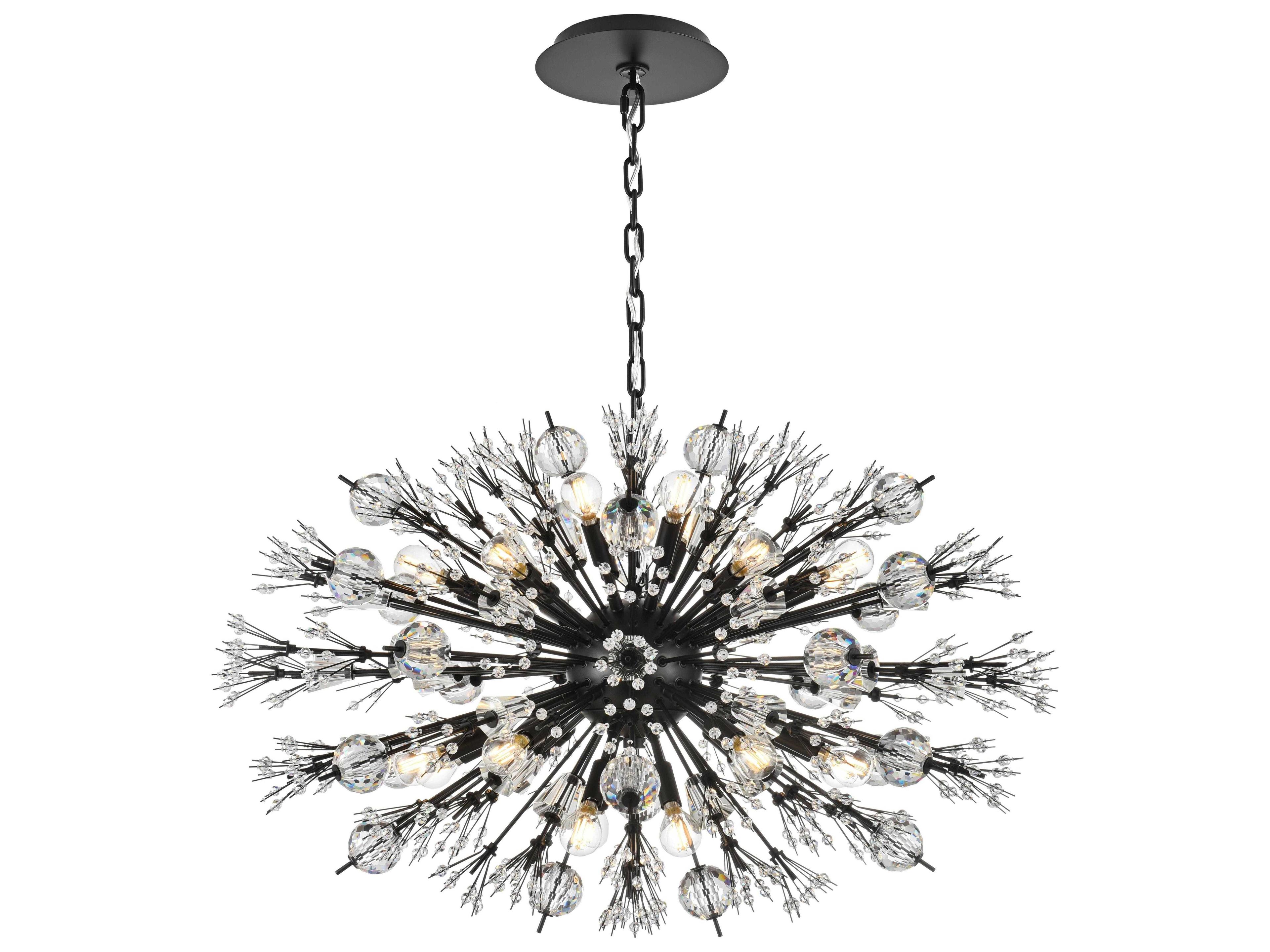 Vera 24-Light Black Sputnik Pendant