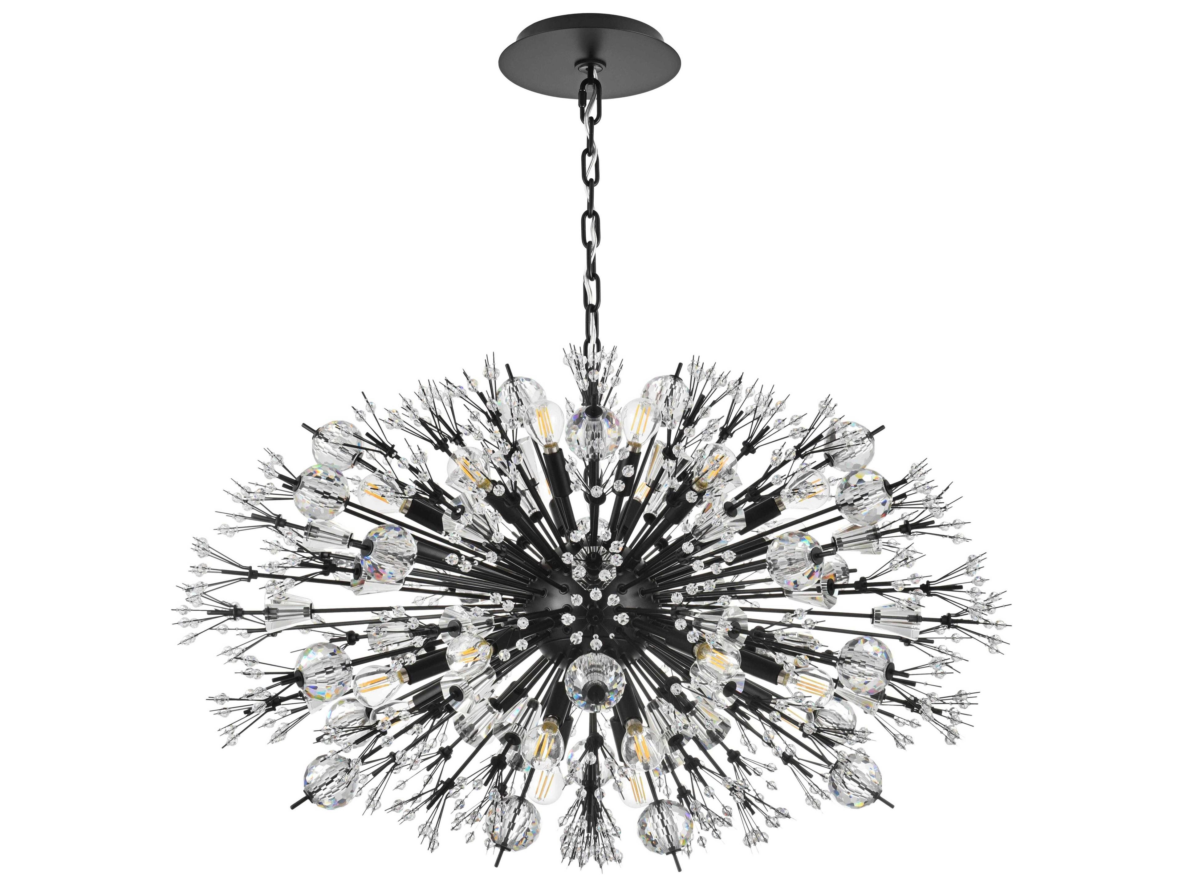 Elegant Lighting Vera 24-Light Black Sputnik Pendant