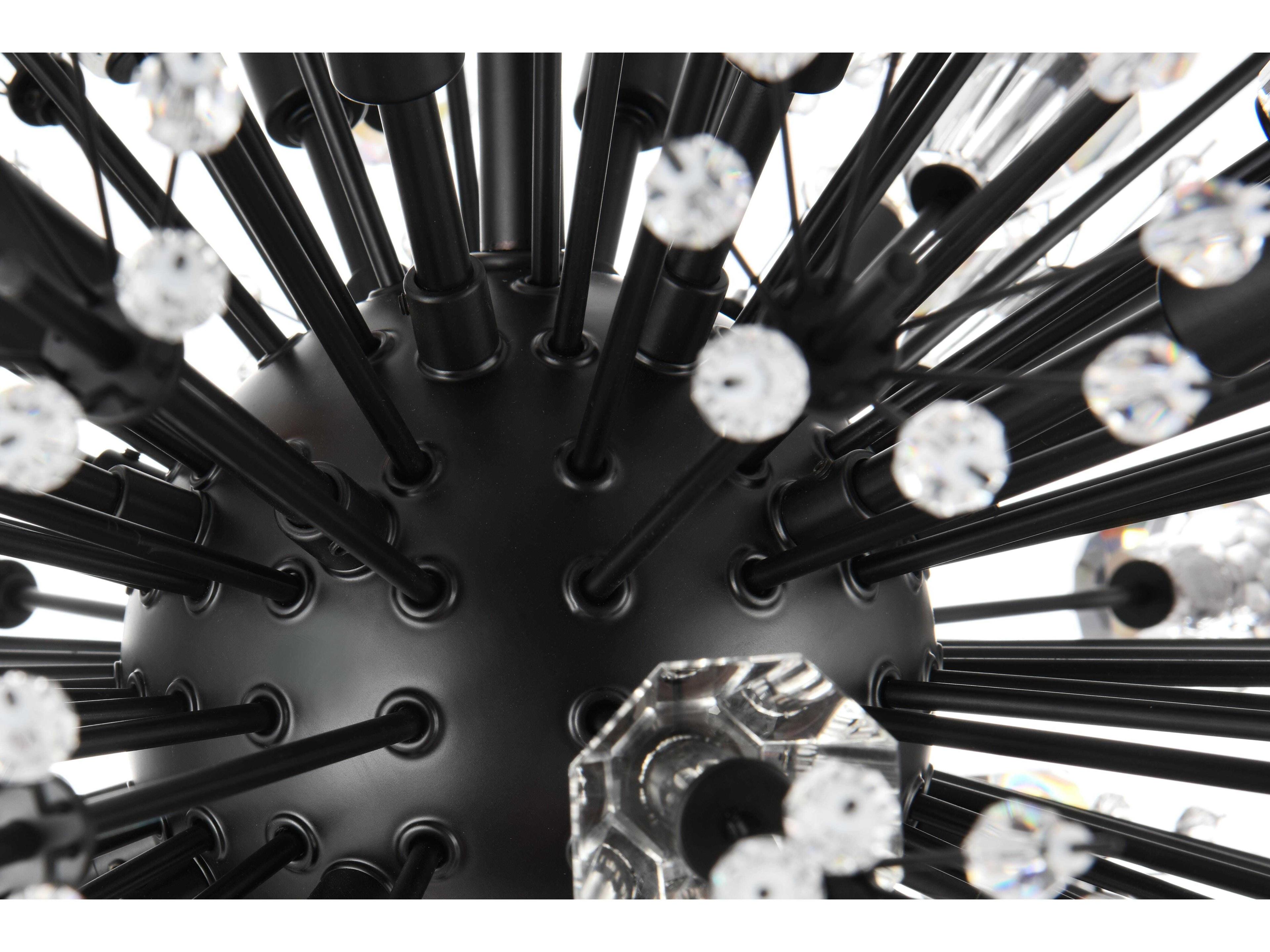 Elegant Lighting Vera 24-Light Black Sputnik Pendant