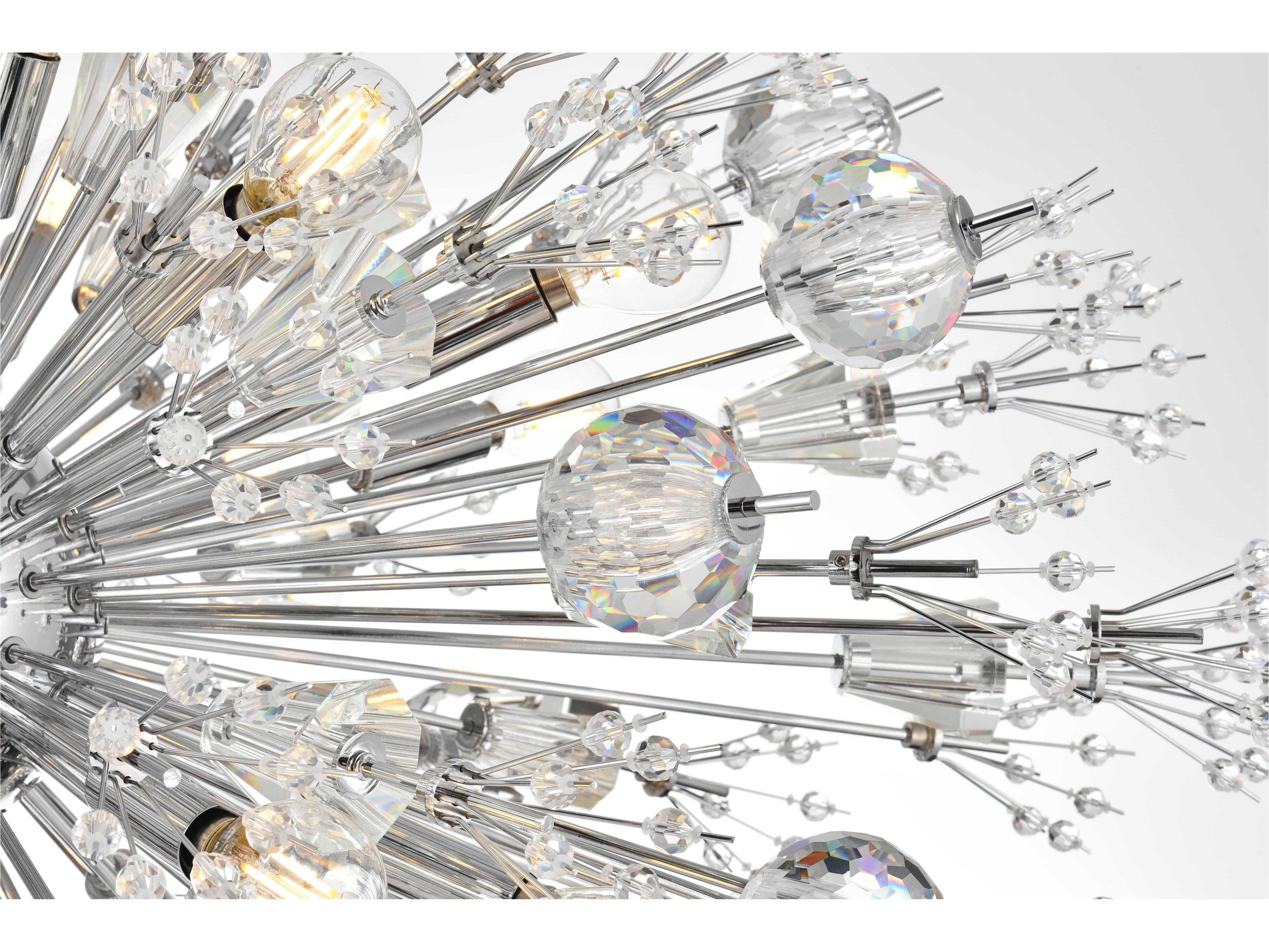 Elegant Lighting Vera 24-Light Chrome Sputnik Pendant