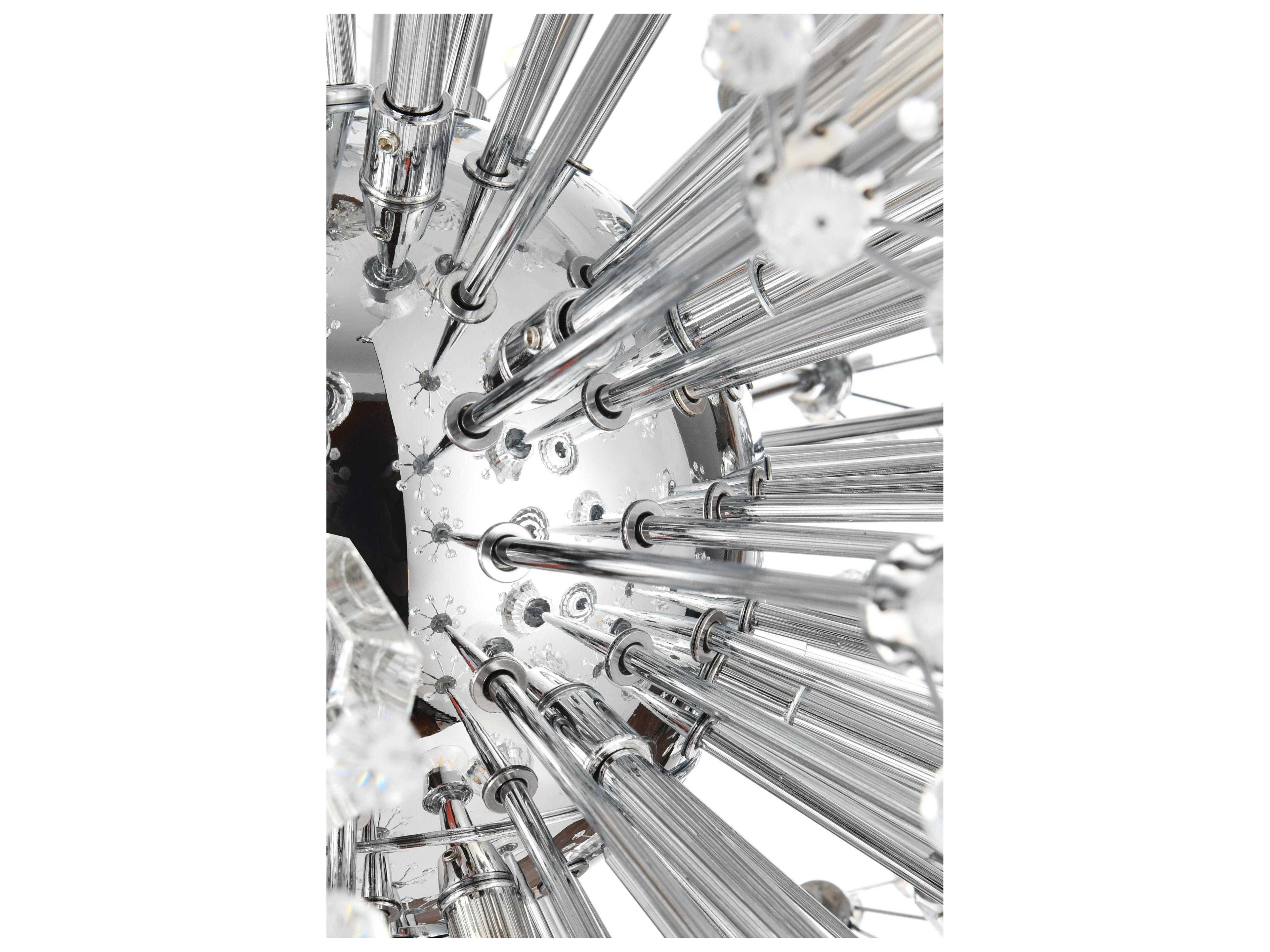 Elegant Lighting Vera 24-Light Chrome Sputnik Pendant