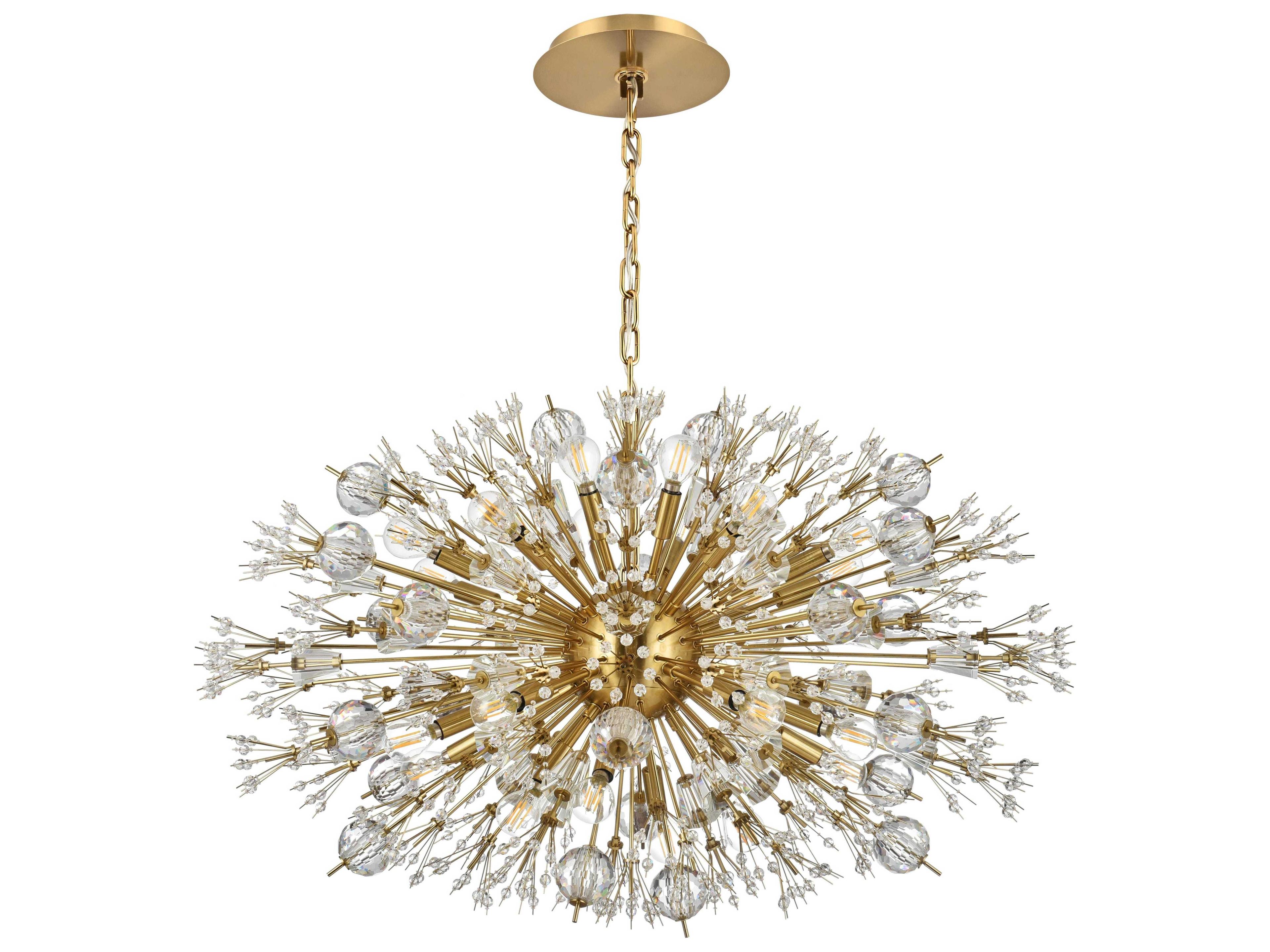 Elegant Lighting Vera 24-Light Gold Sputnik Pendant