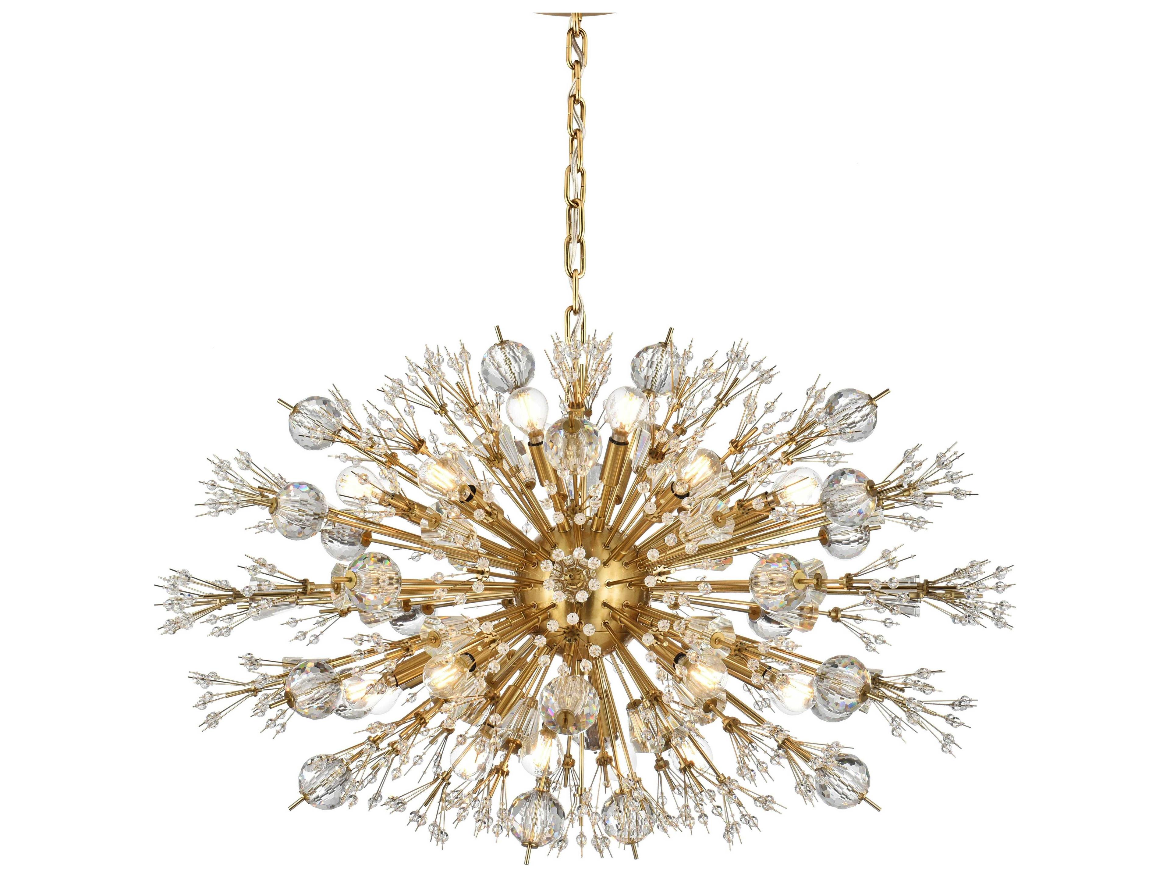 Elegant Lighting Vera 24-Light Gold Sputnik Pendant