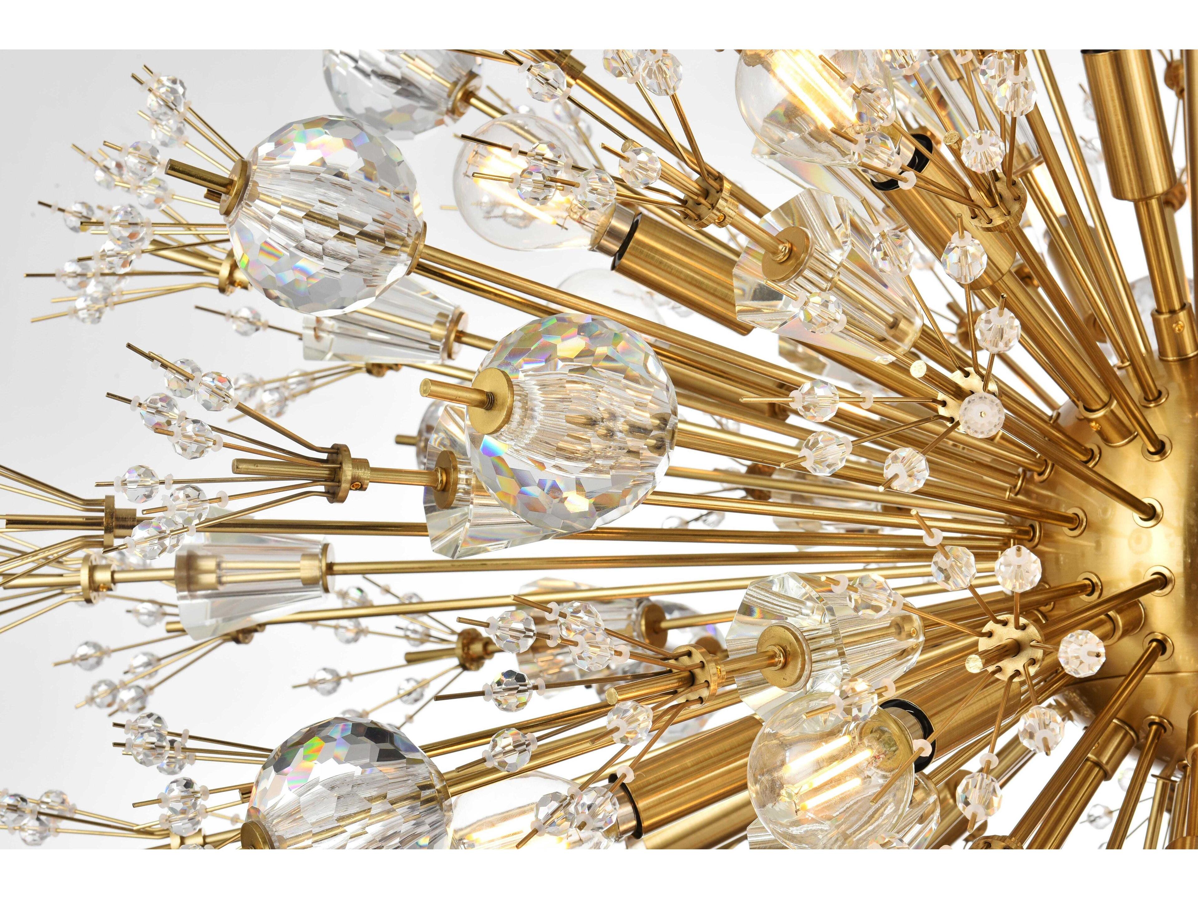 Elegant Lighting Vera 24-Light Gold Sputnik Pendant
