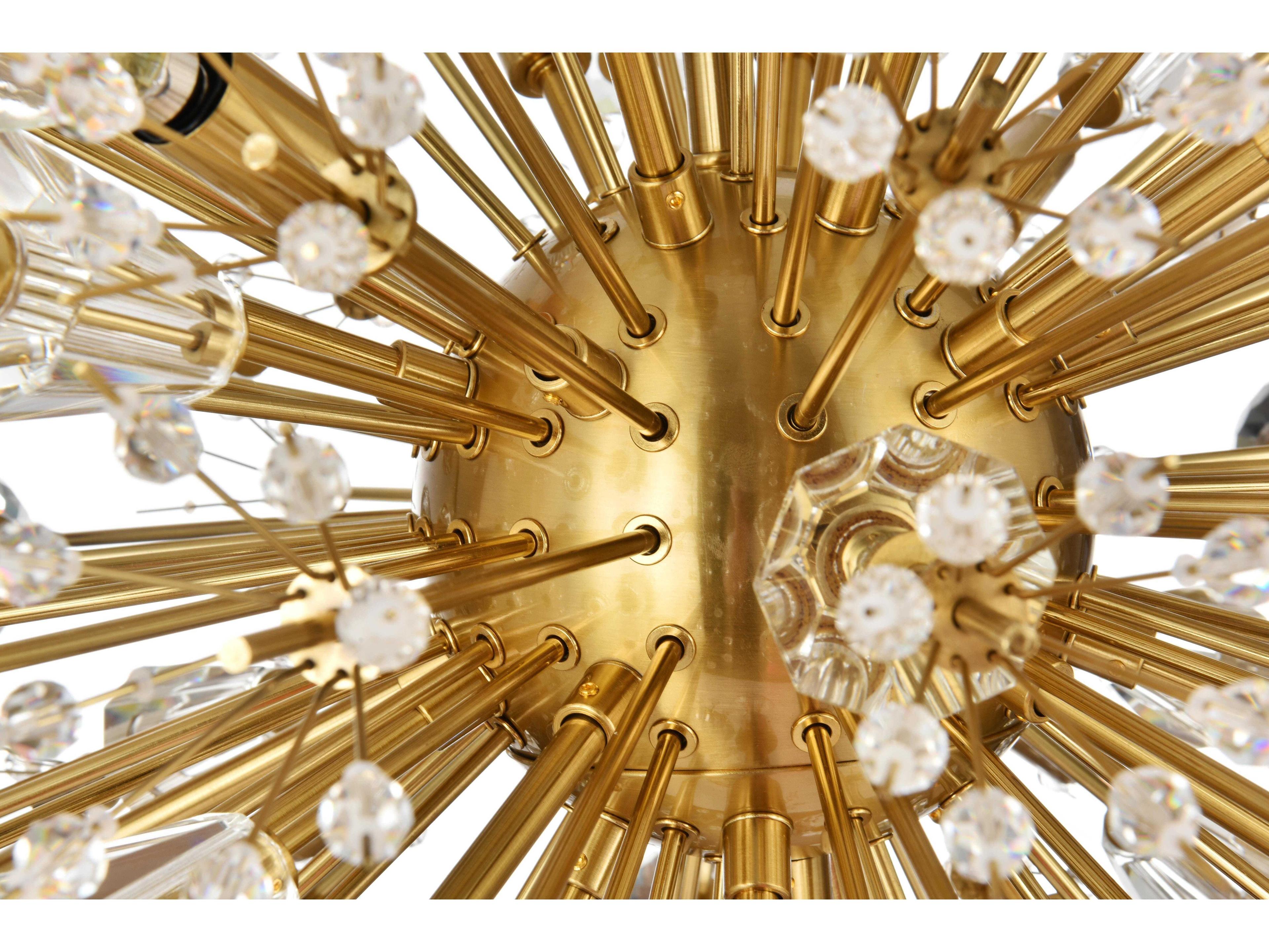 Elegant Lighting Vera 24-Light Gold Sputnik Pendant