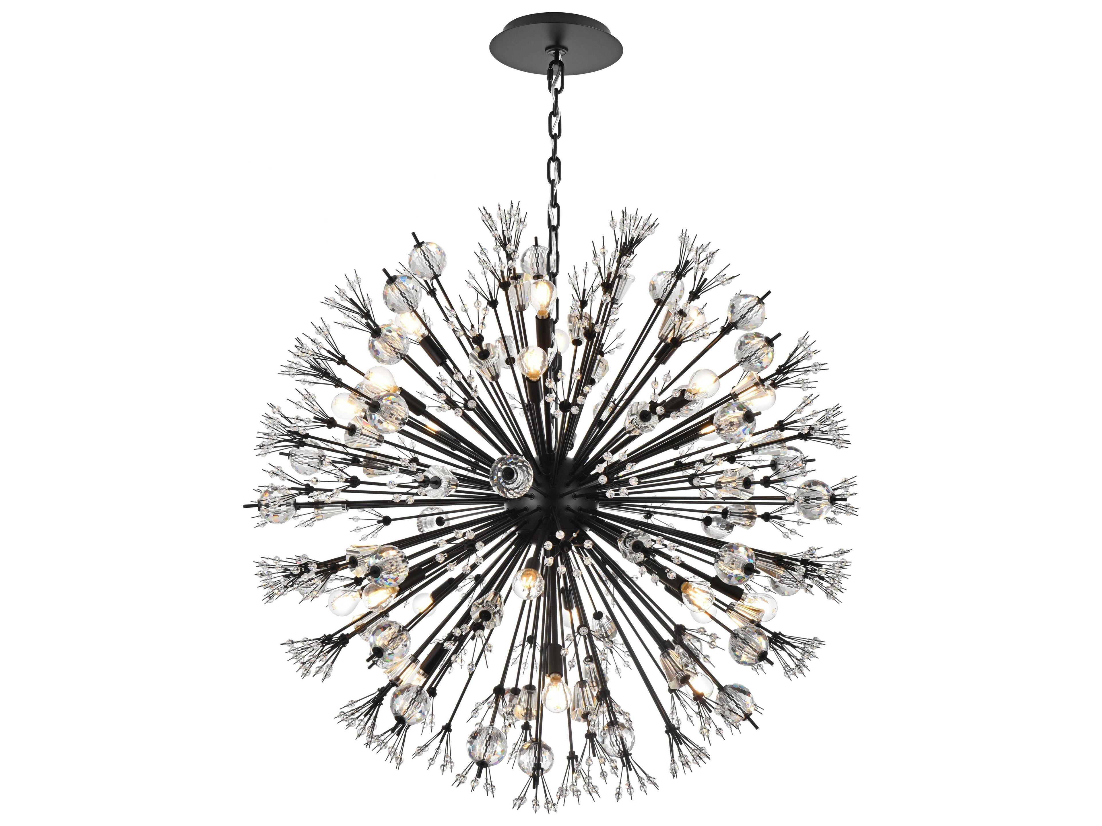 Vera 24-Light Black Sputnik Pendant