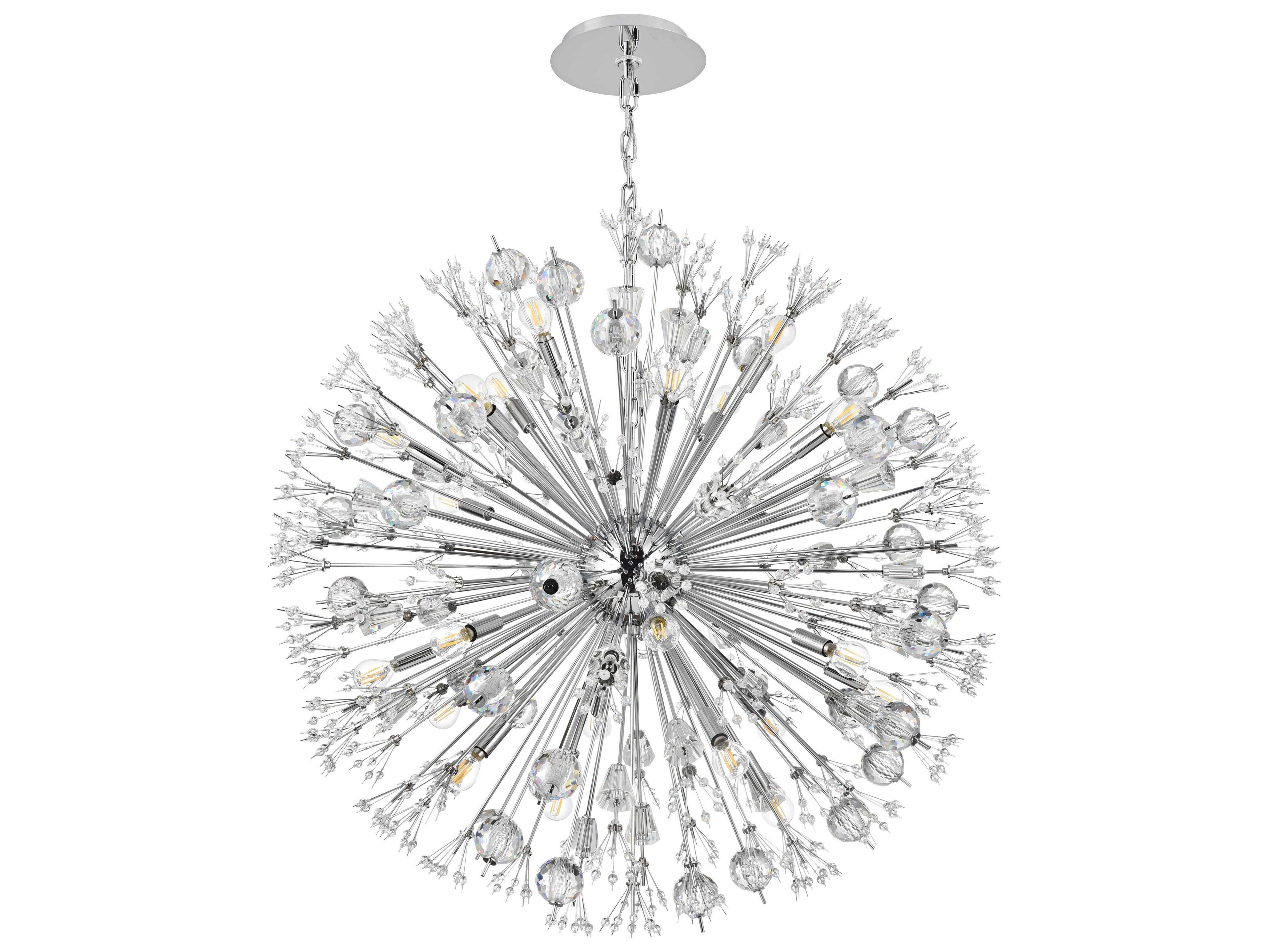 Elegant Lighting Vera 24-Light Chrome Sputnik Pendant