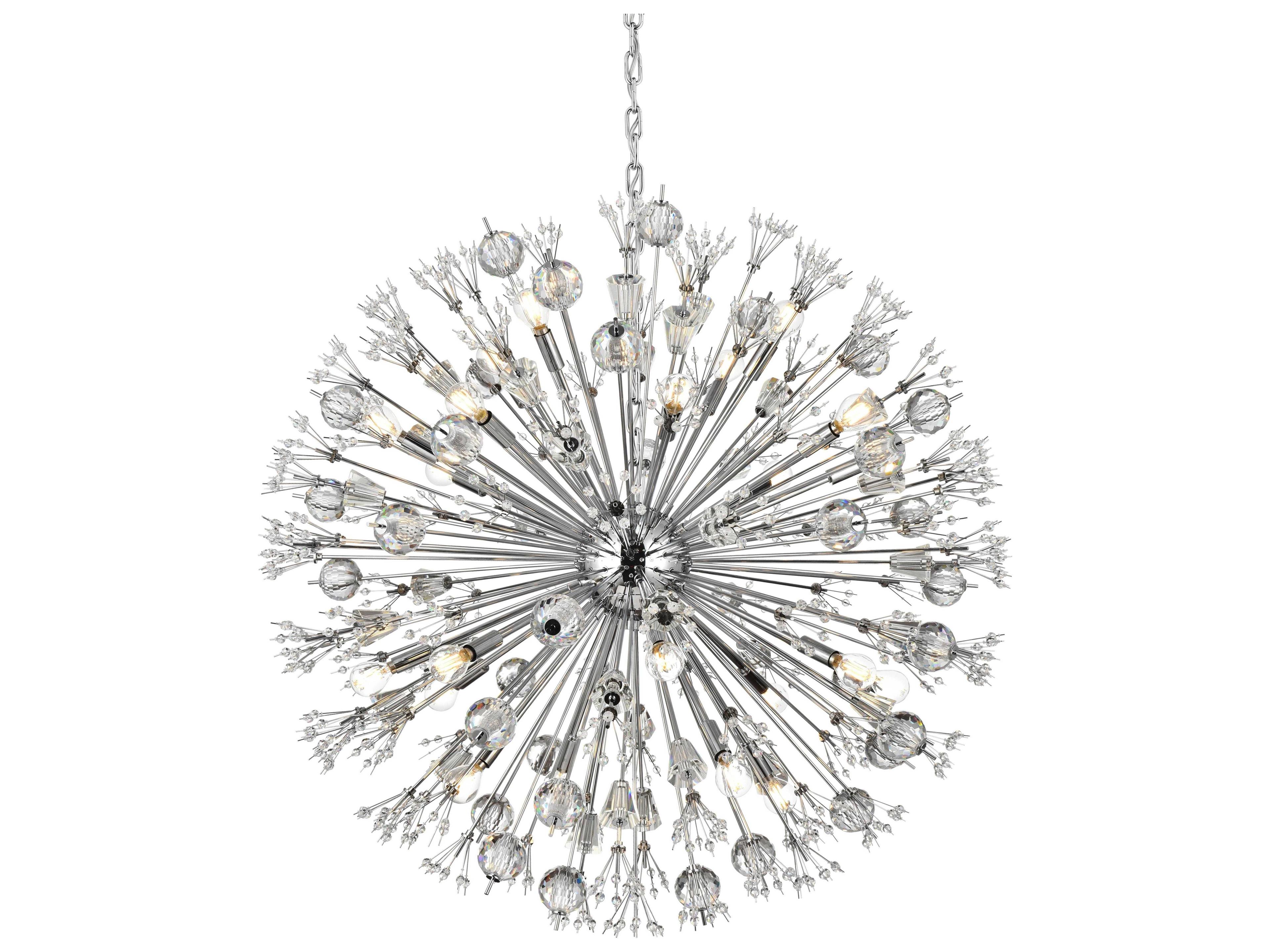 Elegant Lighting Vera 24-Light Chrome Sputnik Pendant