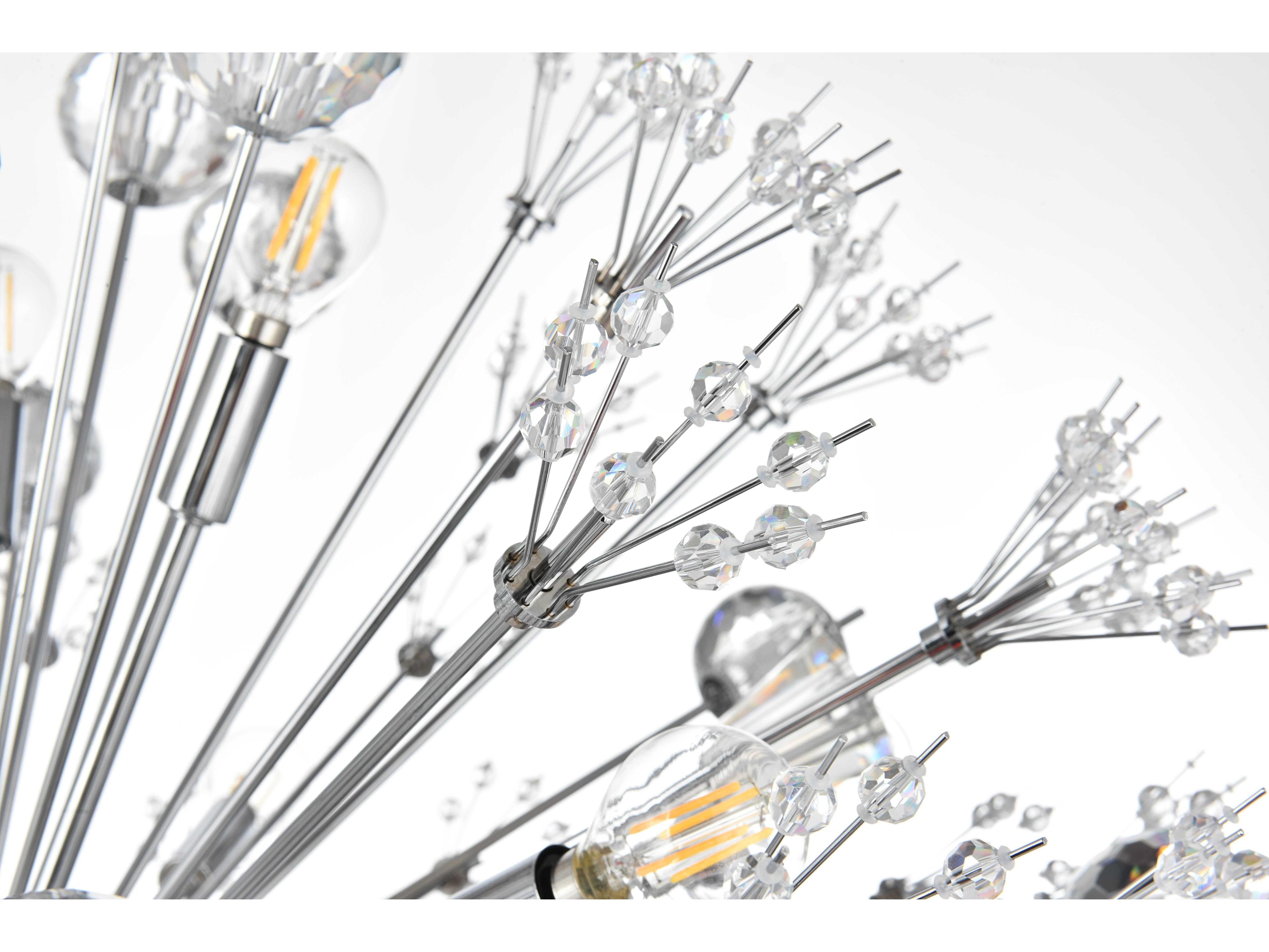 Elegant Lighting Vera 24-Light Chrome Sputnik Pendant