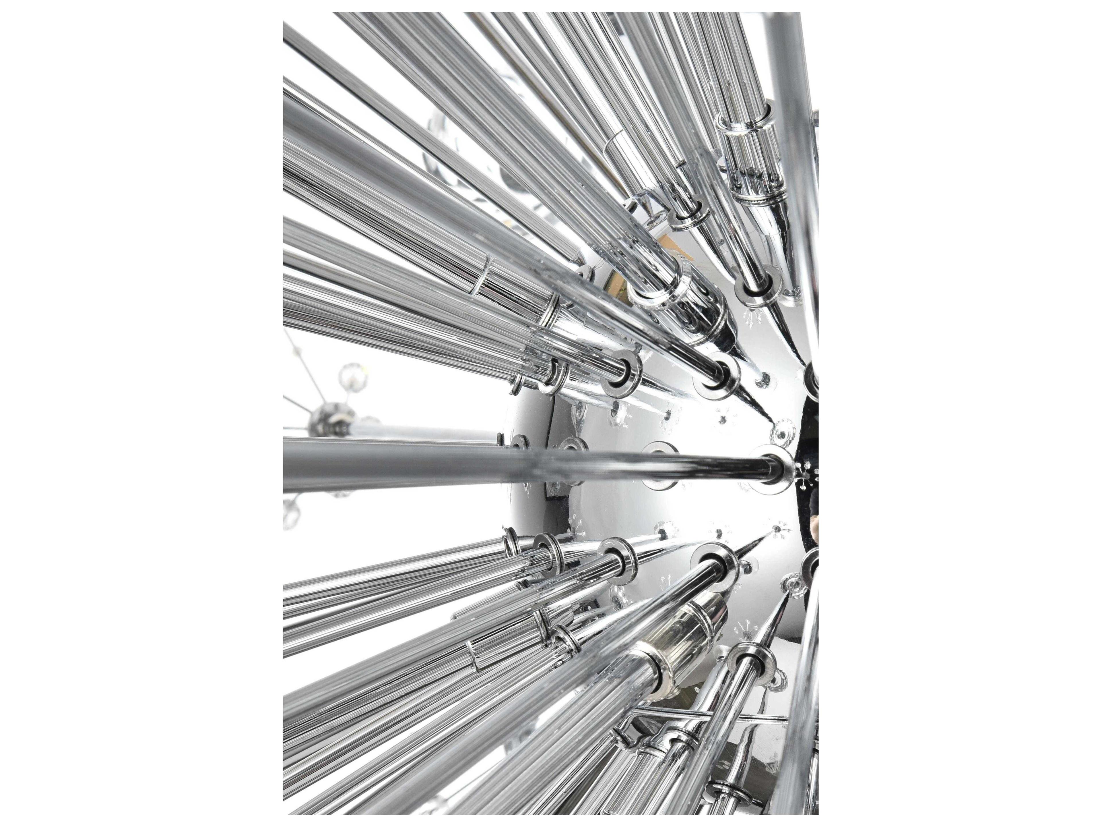 Elegant Lighting Vera 24-Light Chrome Sputnik Pendant