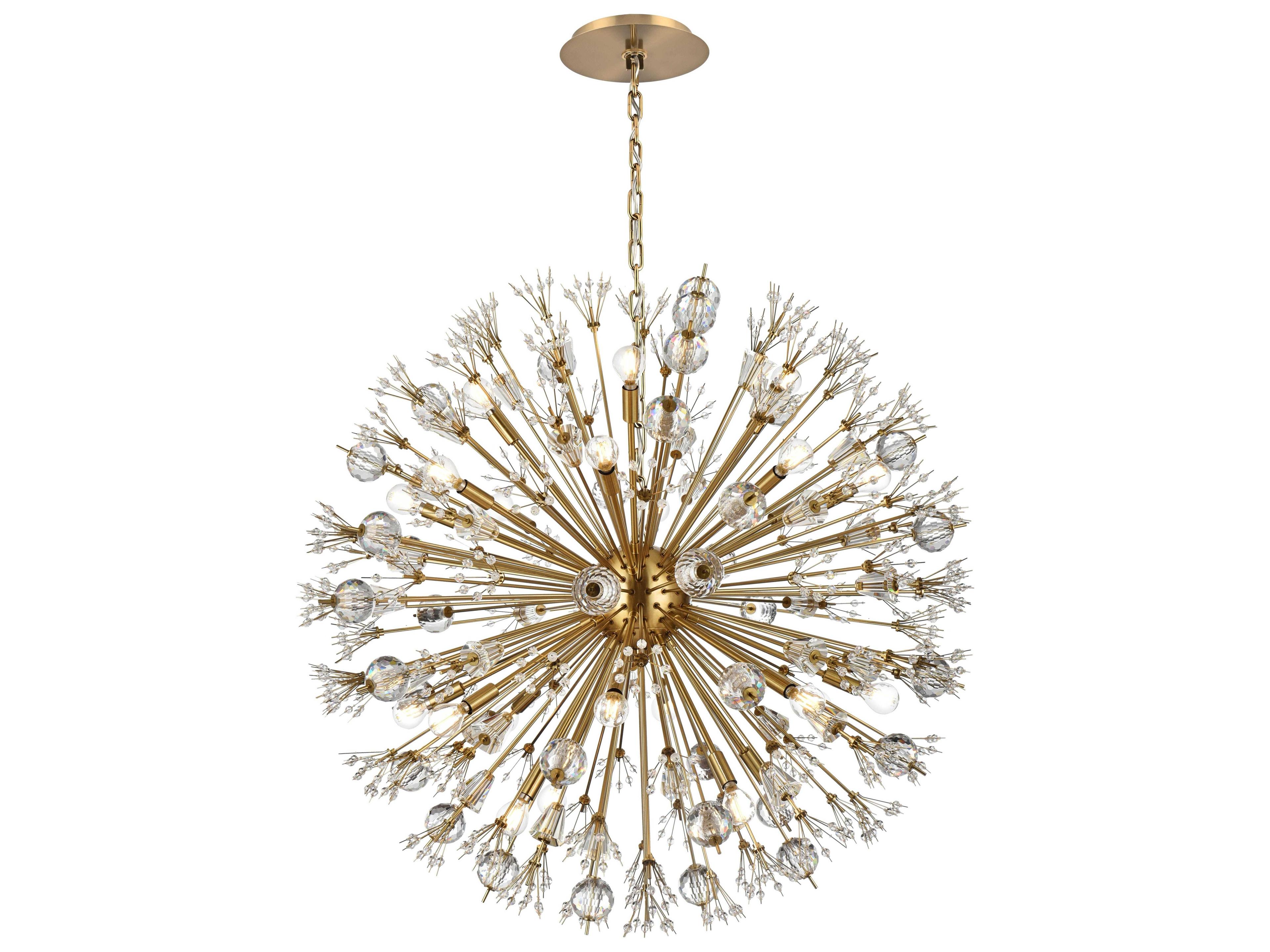 Vera 24-Light Gold Sputnik Pendant