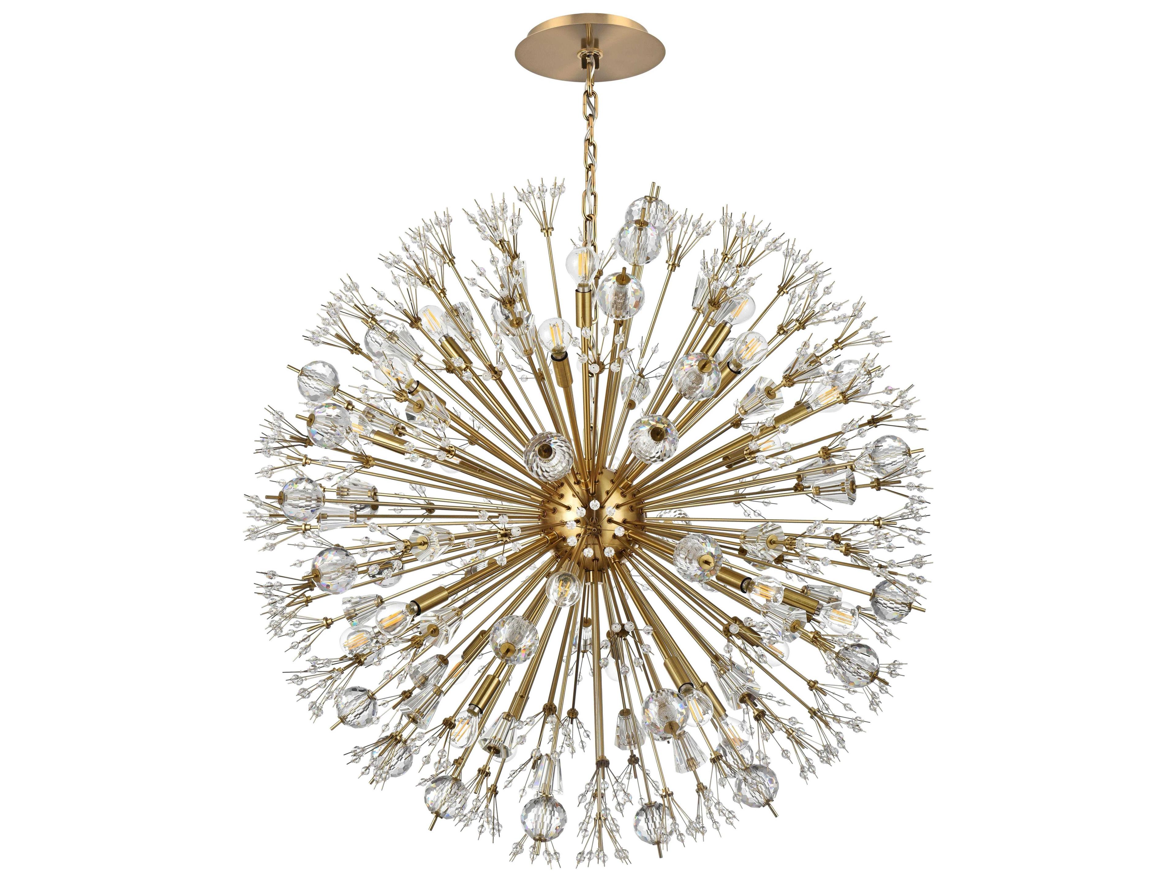 Elegant Lighting Vera 24-Light Gold Sputnik Pendant