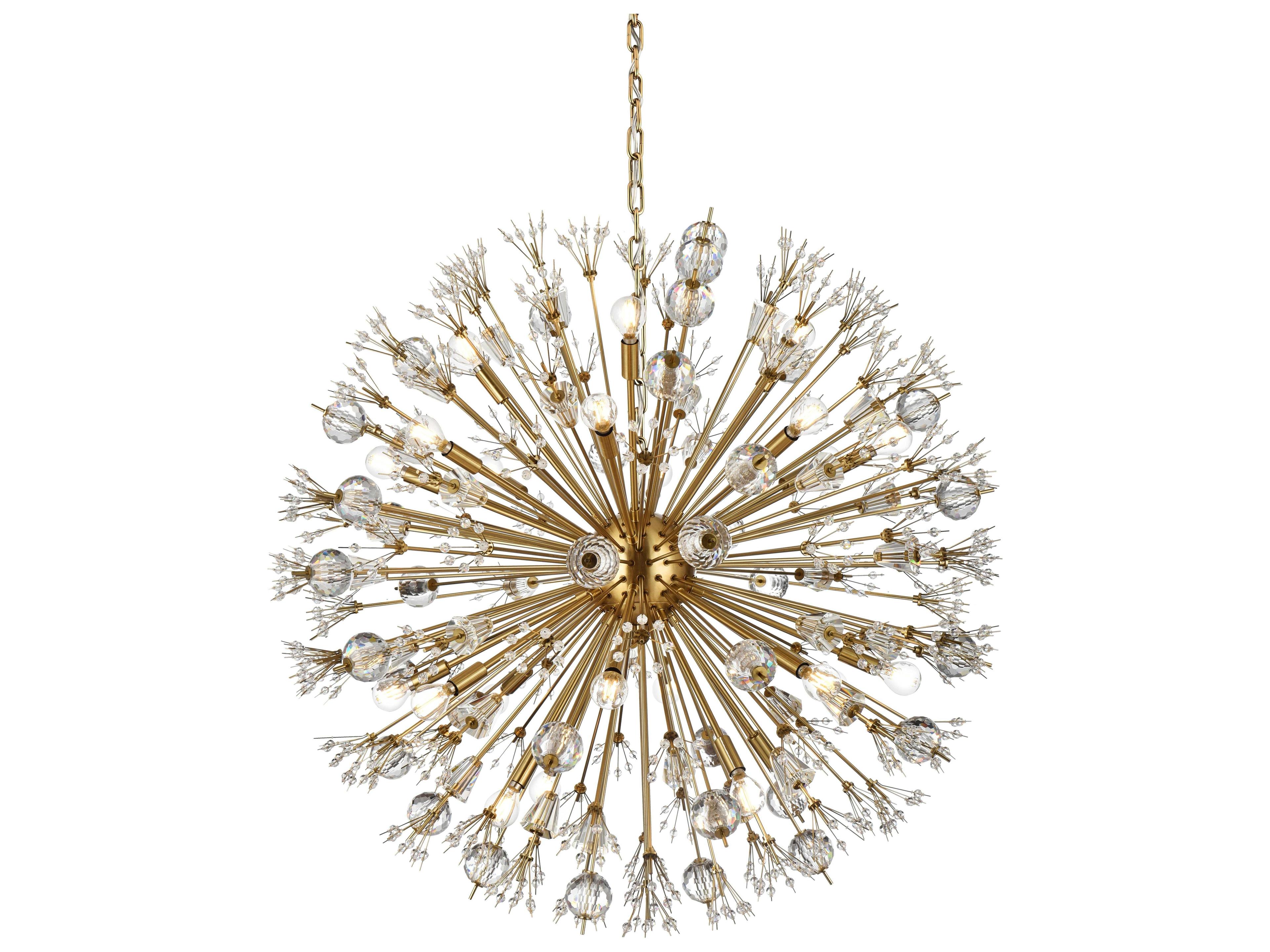 Elegant Lighting Vera 24-Light Gold Sputnik Pendant