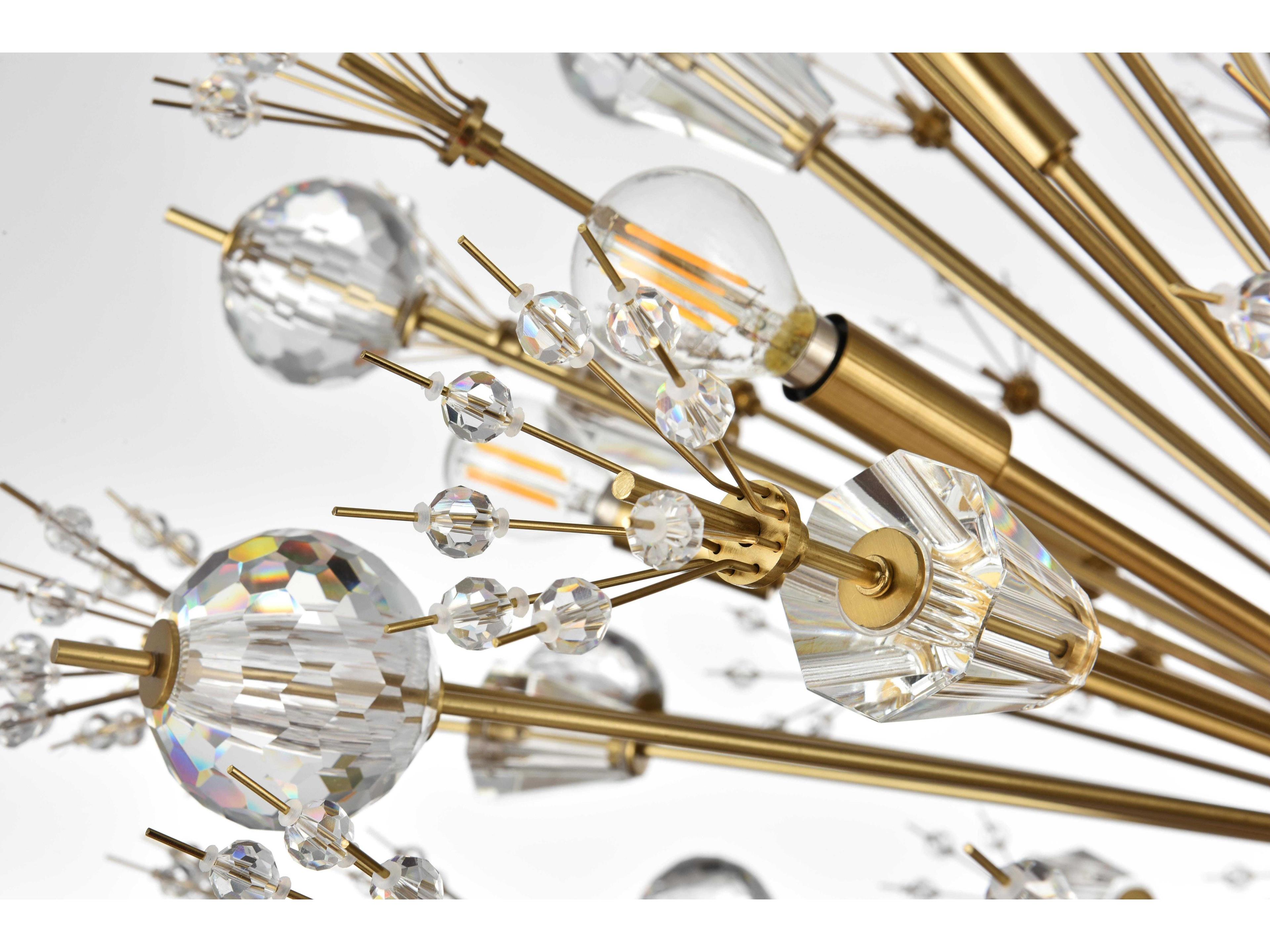 Elegant Lighting Vera 24-Light Gold Sputnik Pendant